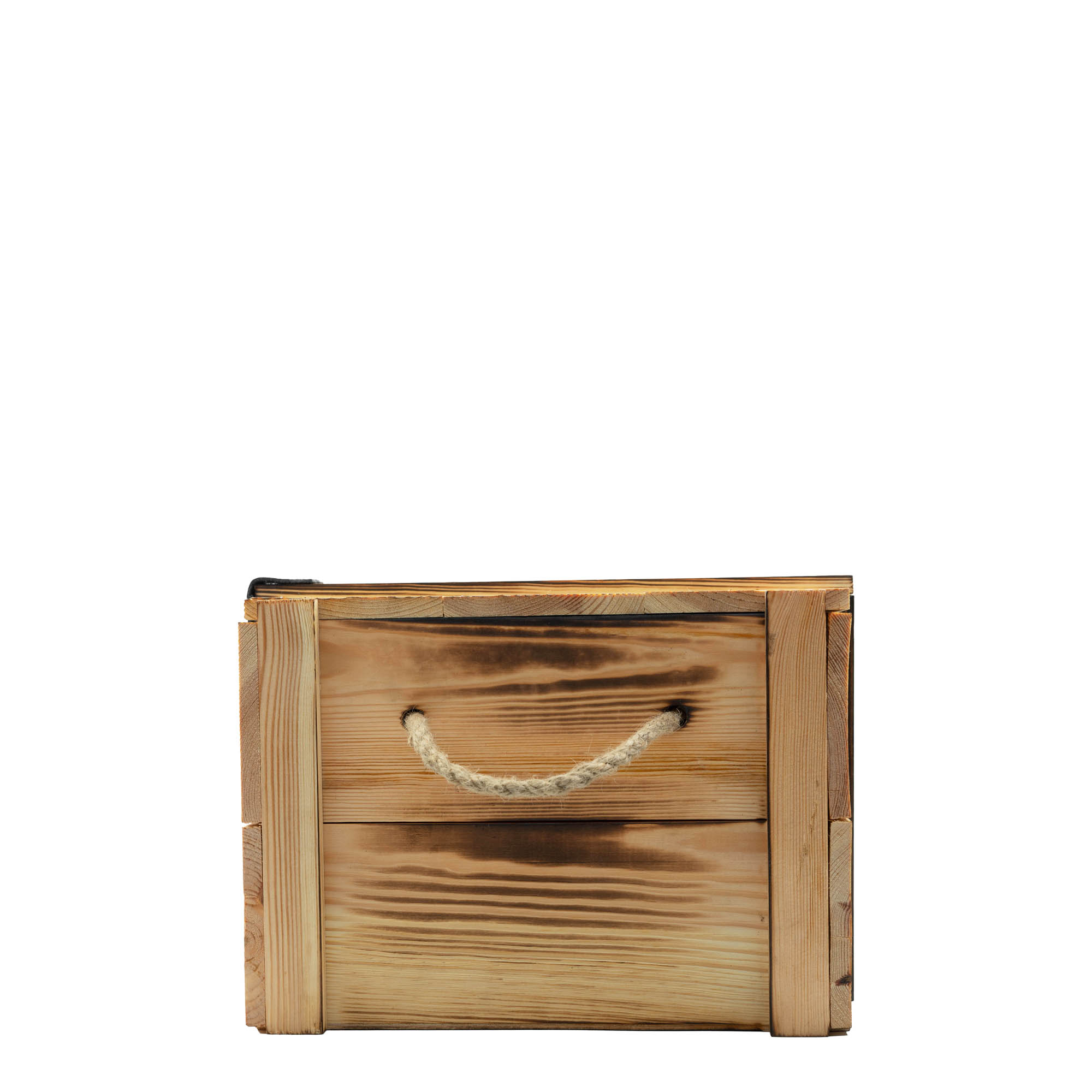 Dřevěná bedýnka na 6 lahví, obdélníková, béžová Dřevěná bedýnka na 6 lahví, obdélníková, béžová