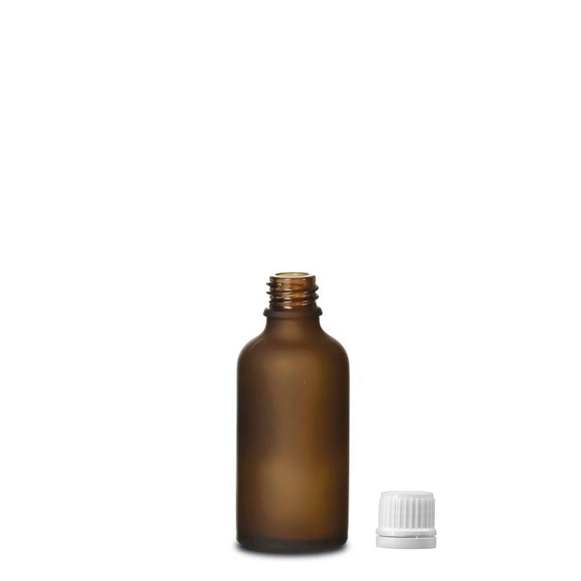 50 ml lékovka, sklo, hnědá matná, hrdlo: DIN 18