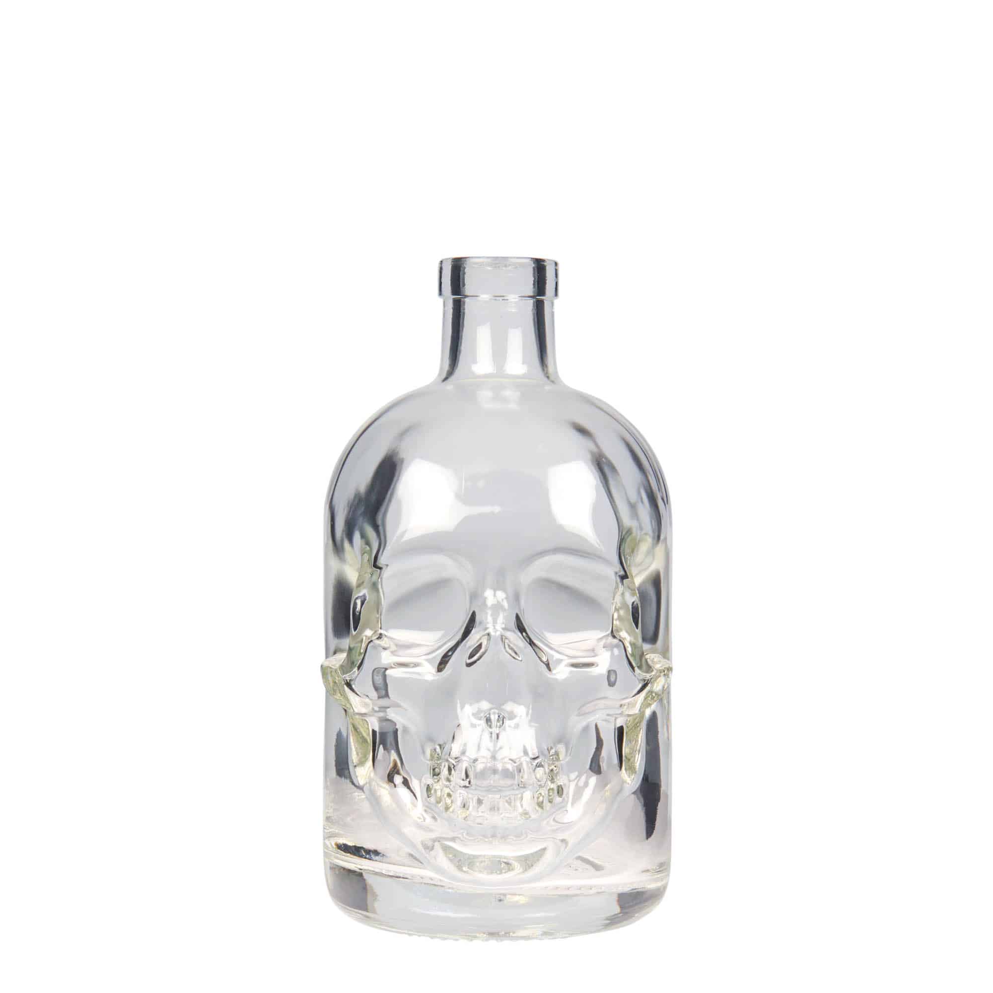 Skleněná lahev 500 ml 'Lebka', uzávěr: korek Skleněná lahev 500 ml 'Lebka', uzávěr: korek