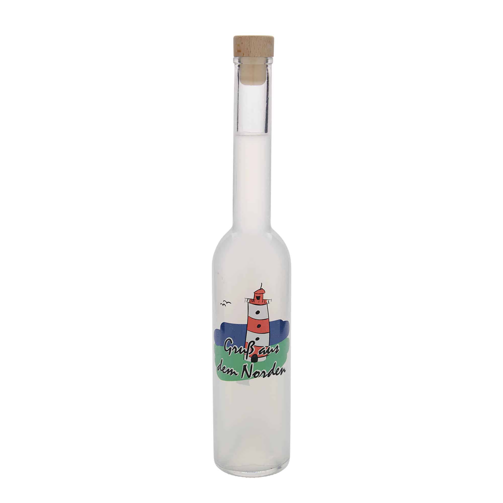 350 ml skleněná láhev 'Opera', motiv: Sever, uzávěr: korek