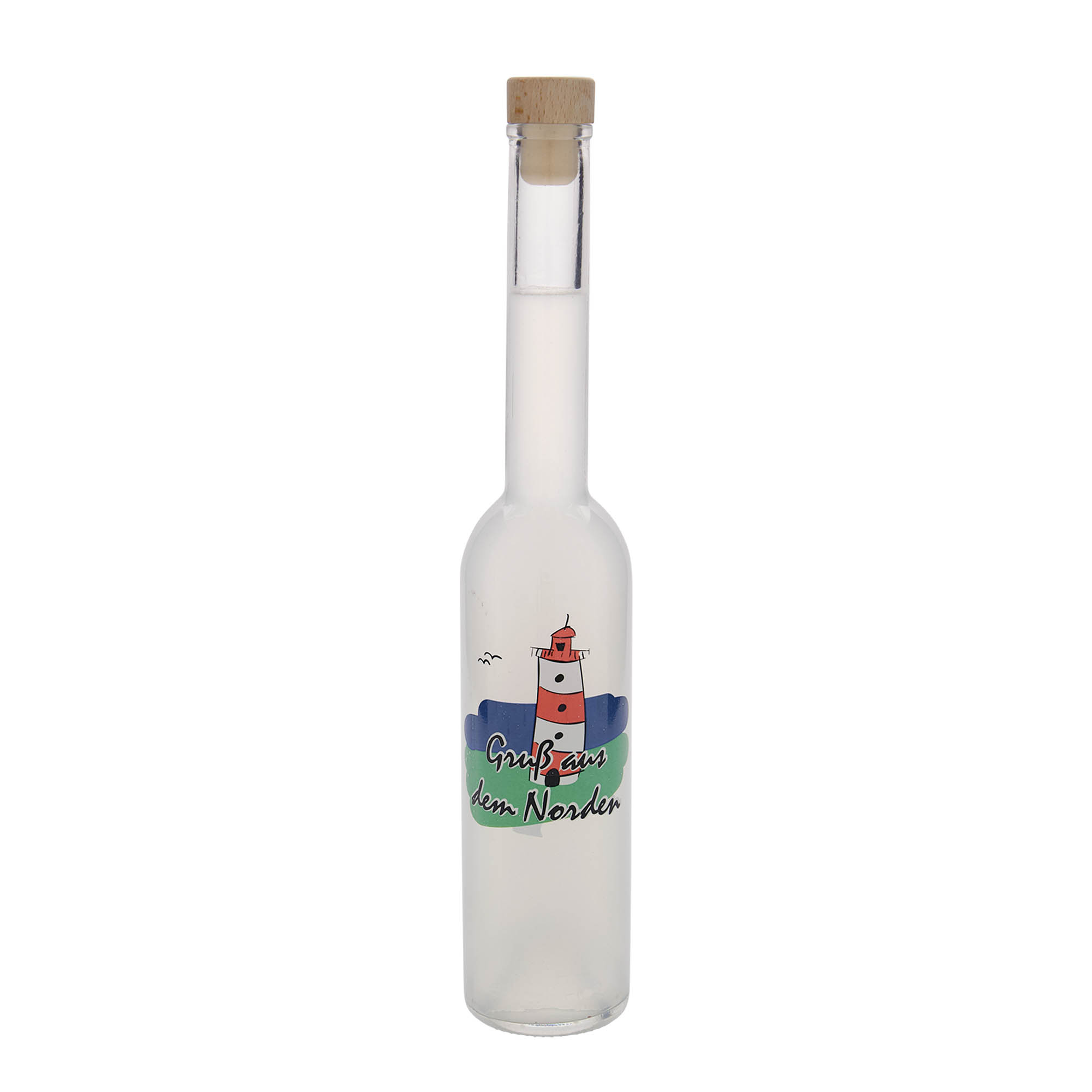 350 ml skleněná láhev 'Opera', motiv: Sever, uzávěr: korek 350 ml skleněná láhev 'Opera', motiv: Sever, uzávěr: korek