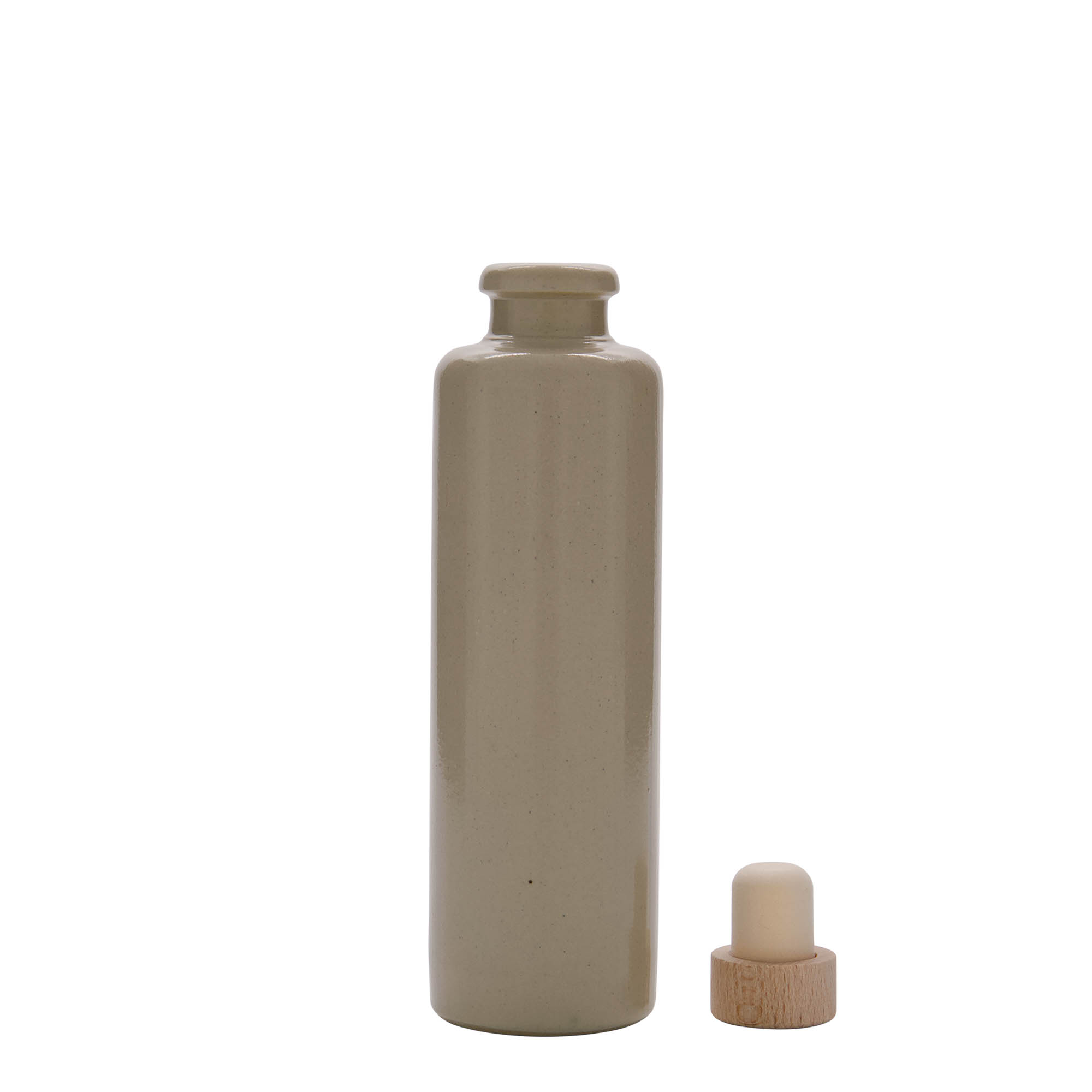 200 ml hliněný džbán, kamenina, béžový, hrdlo: korek