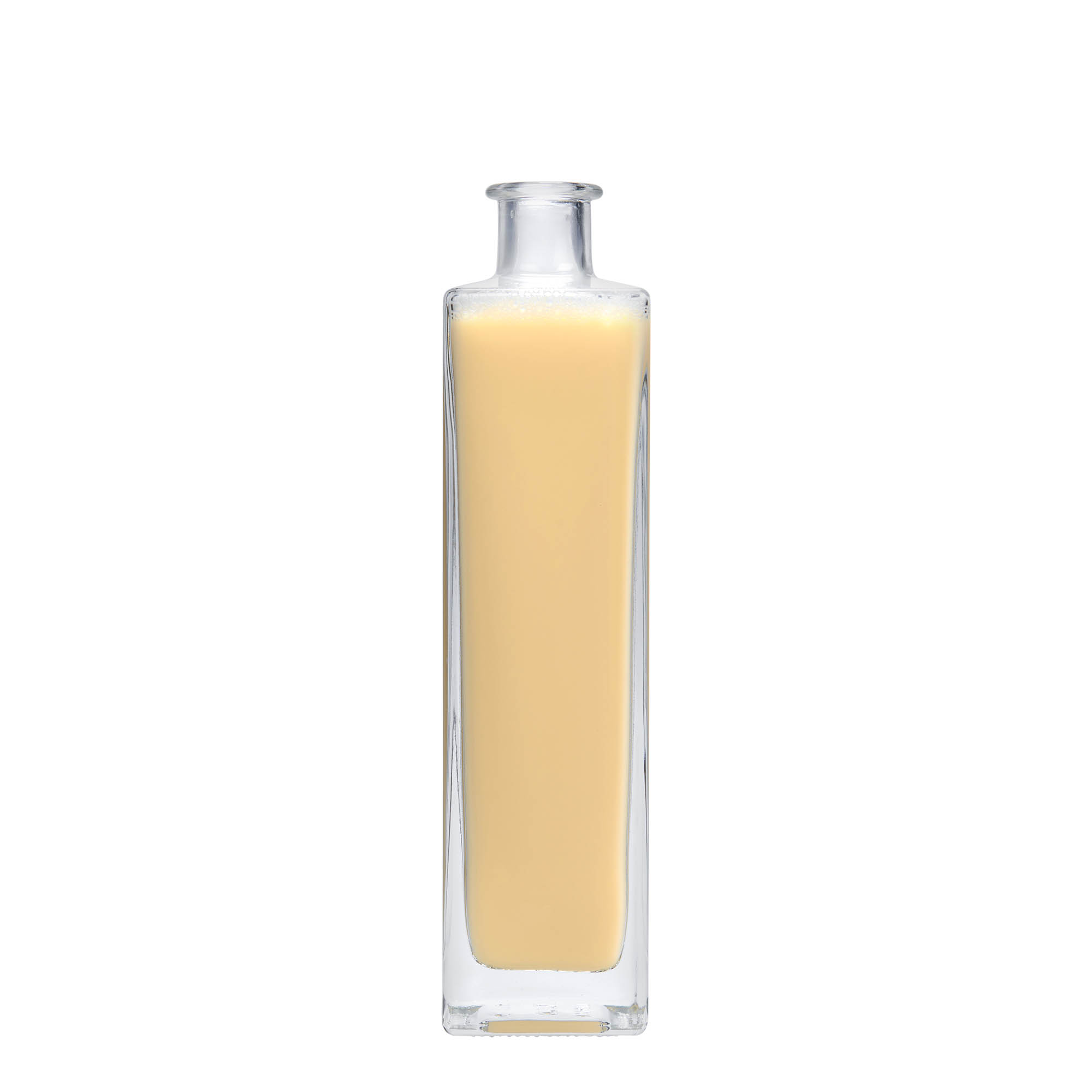 500 ml skleněná láhev 'Rafaello', čtvercová, hrdlo: korek