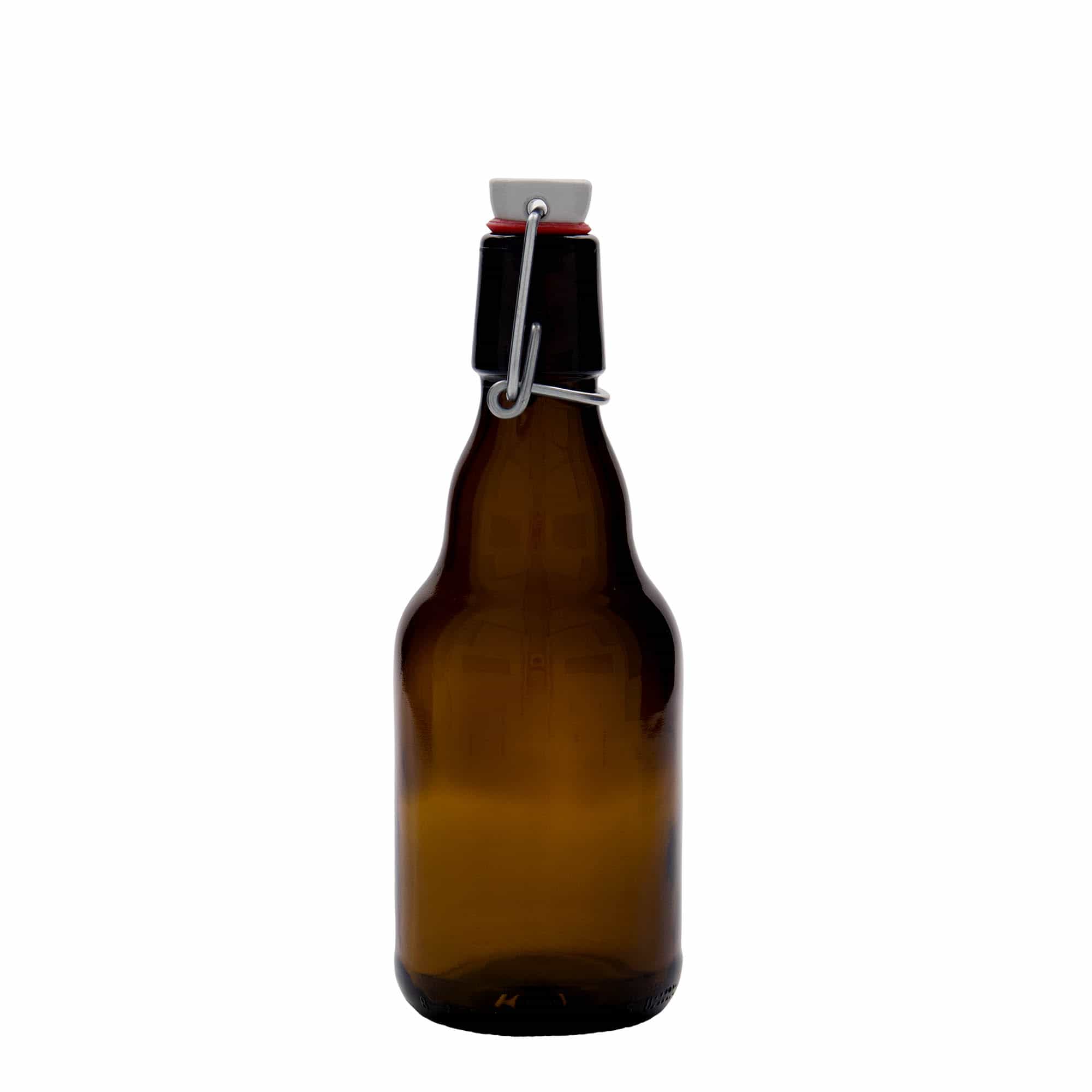 330 ml pivní láhev 'Steinie', sklo, hnědá, hrdlo: patentní uzávěr