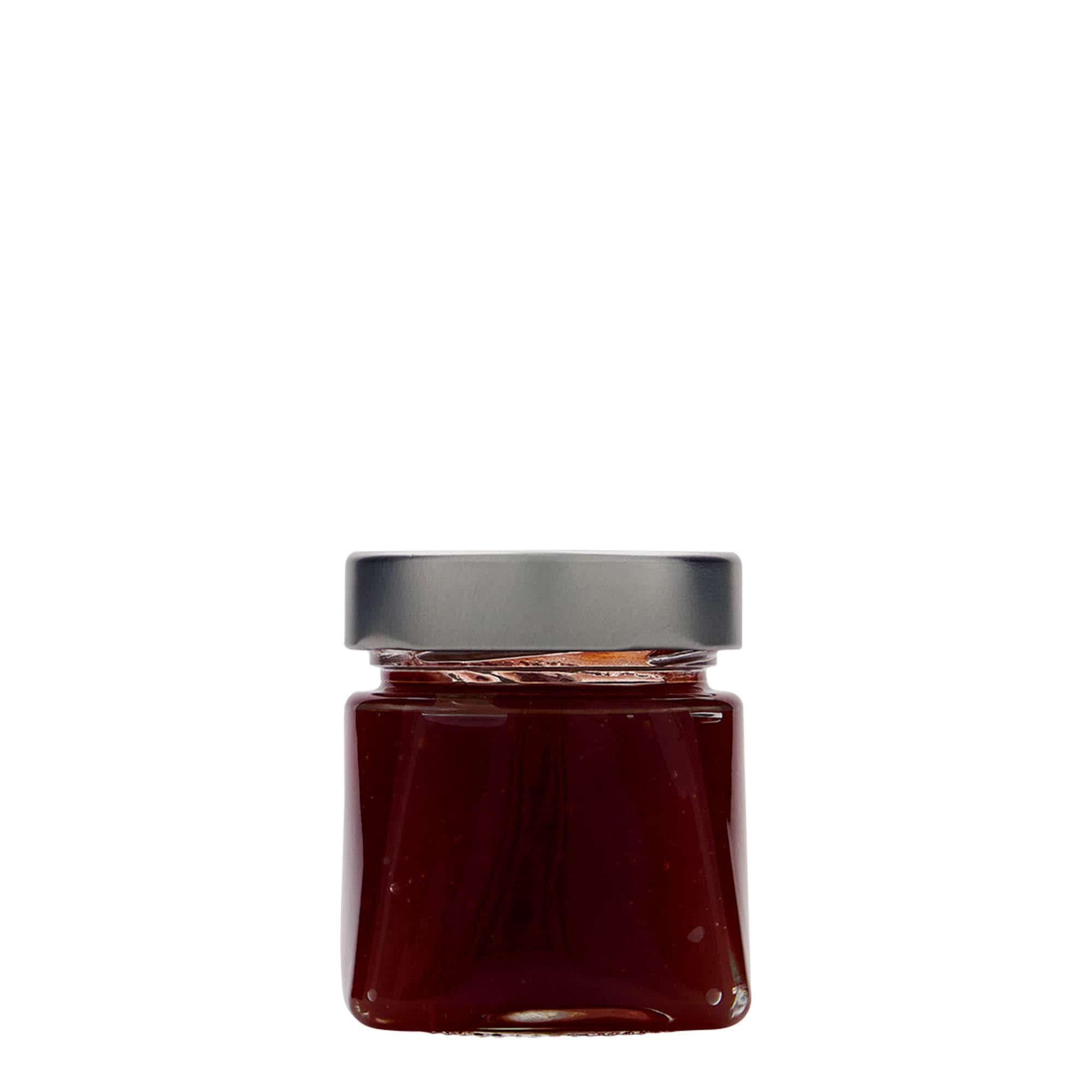 106 ml čtvercová sklenice 'Luxor', hrdlo: Deep-Twist-Off (DTO 58)