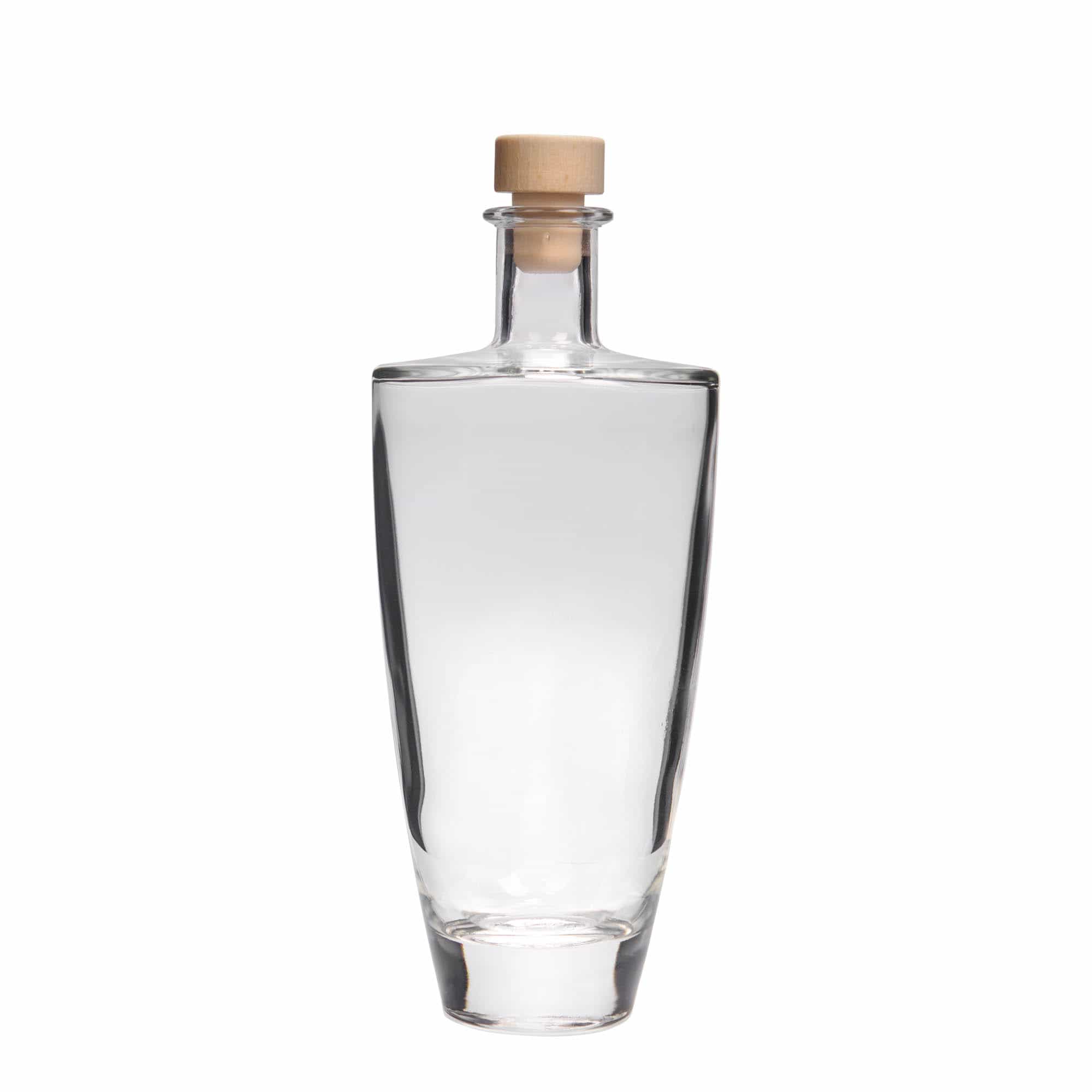 Skleněná lahev 500 ml 'Vanessa', oválná, uzávěr: korek