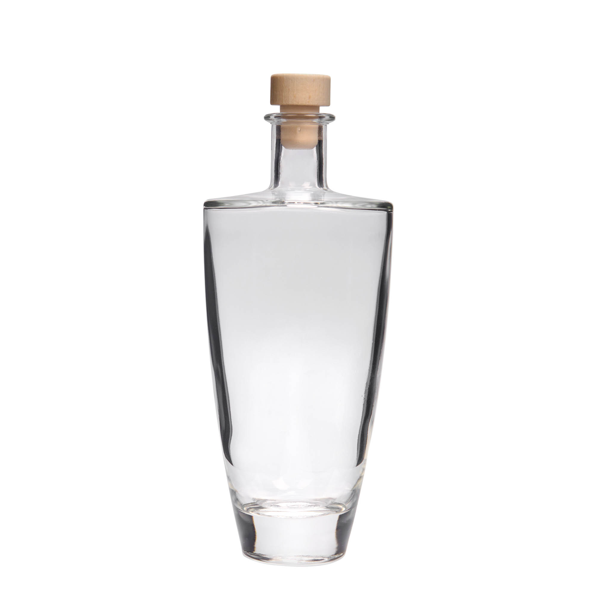 500 ml skleněná láhev „Vanessa“, oválná, hrdlo: korek