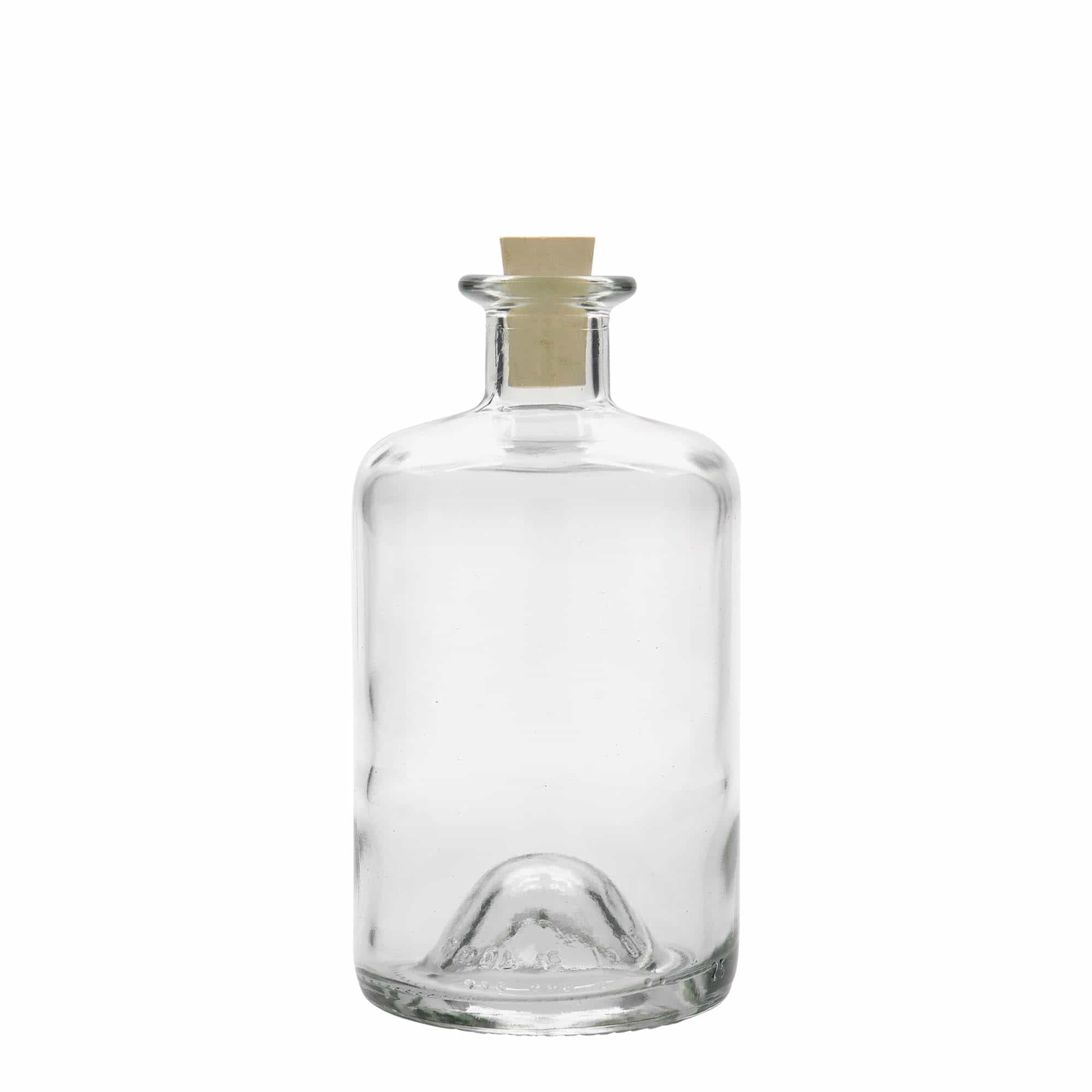 500 ml skleněná lahev lékárníka, hrdlo: korek