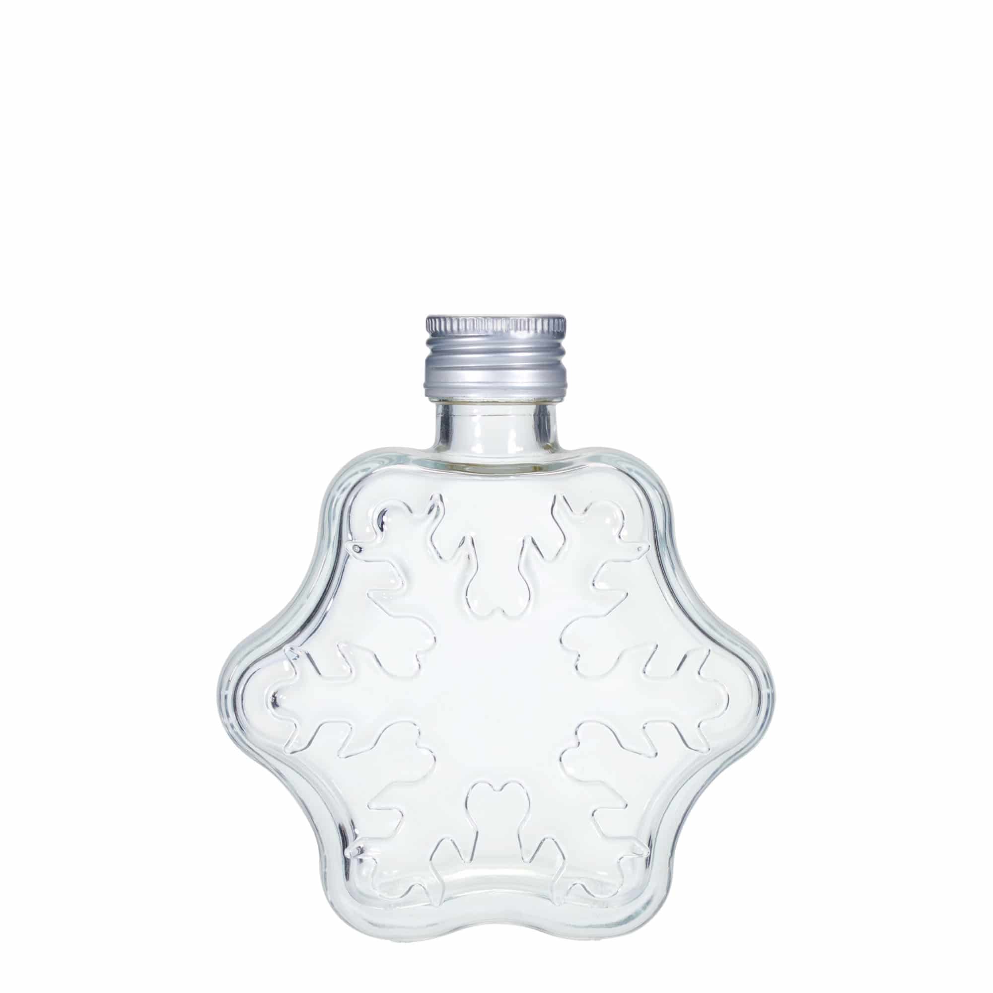 200 ml skleněná láhev 'Sněhová vločka', hrdlo: PP 28