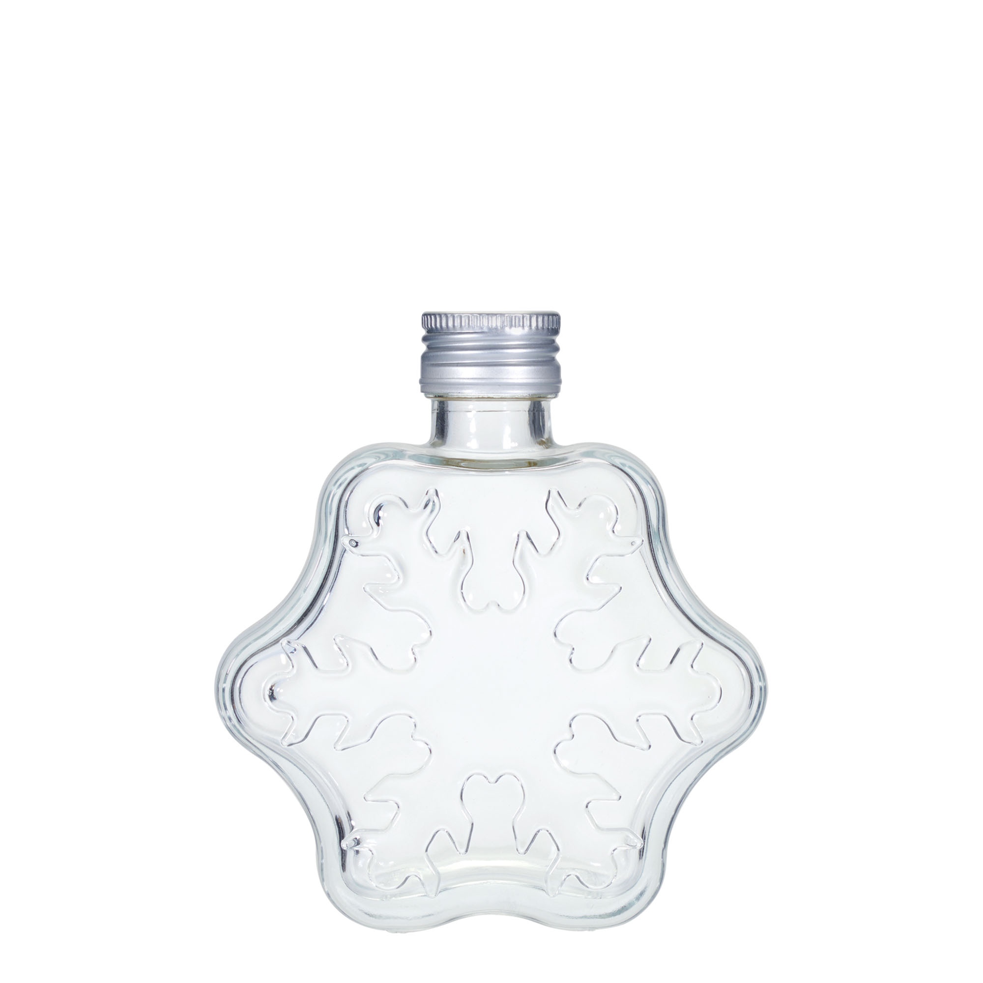 200 ml skleněná láhev 'Sněhová vločka', hrdlo: PP 28 200 ml skleněná láhev 'Sněhová vločka', hrdlo: PP 28