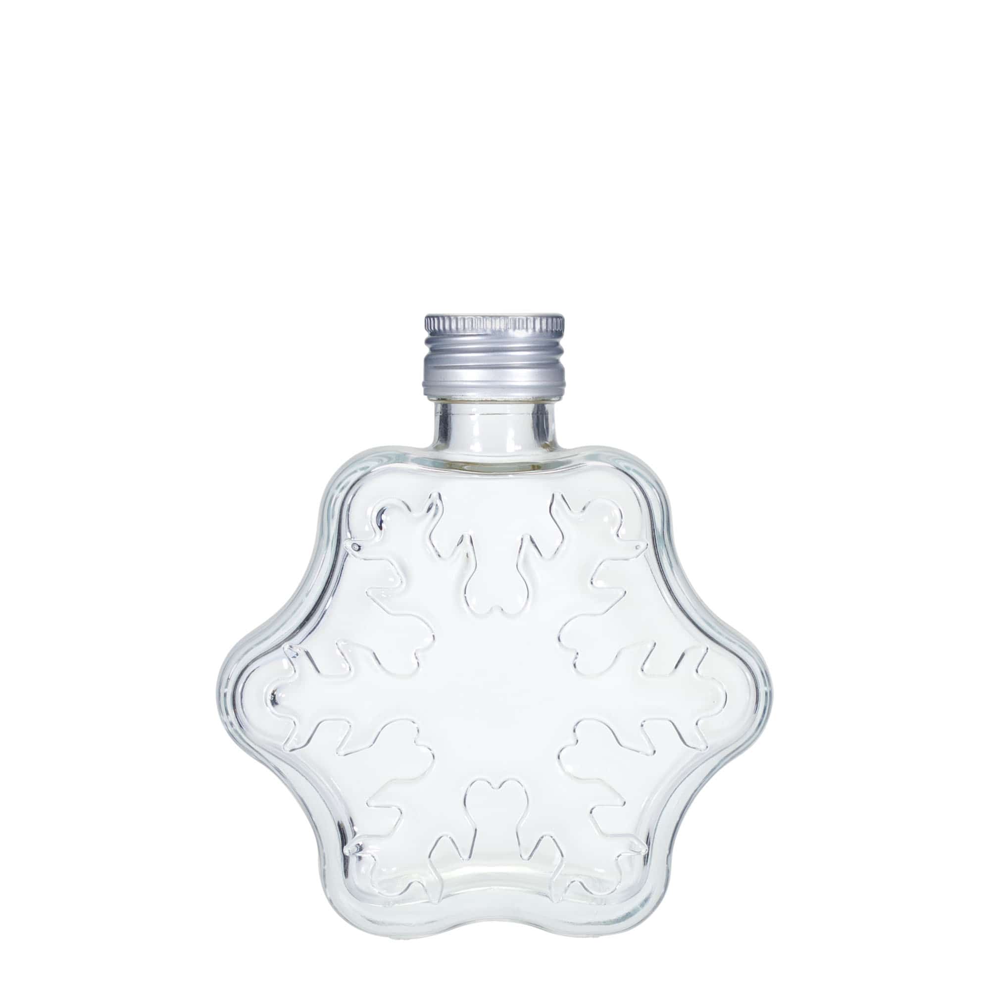 200 ml skleněná láhev 'Sněhová vločka', hrdlo: PP 28
