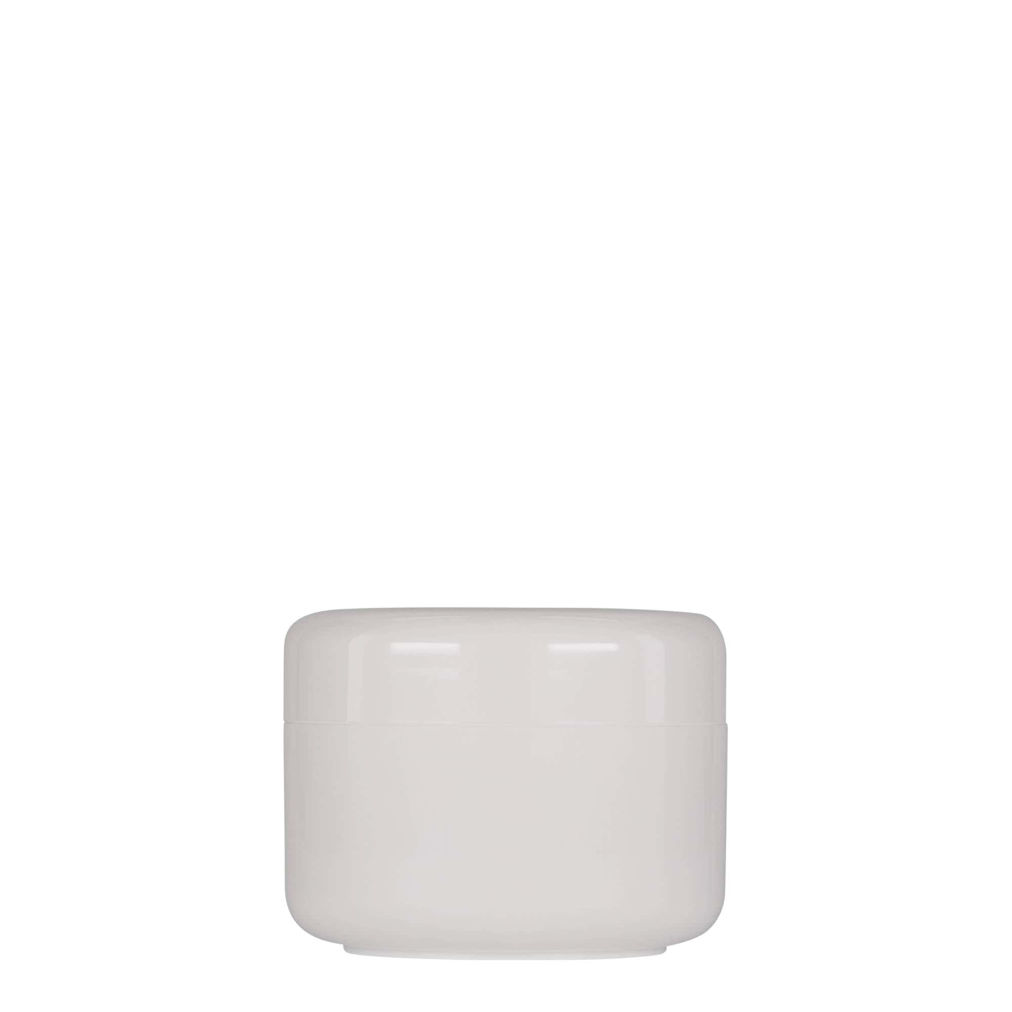 100 ml plastová dóza 'Bianca', PP, bílá, hrdlo: šroubovací uzávěr