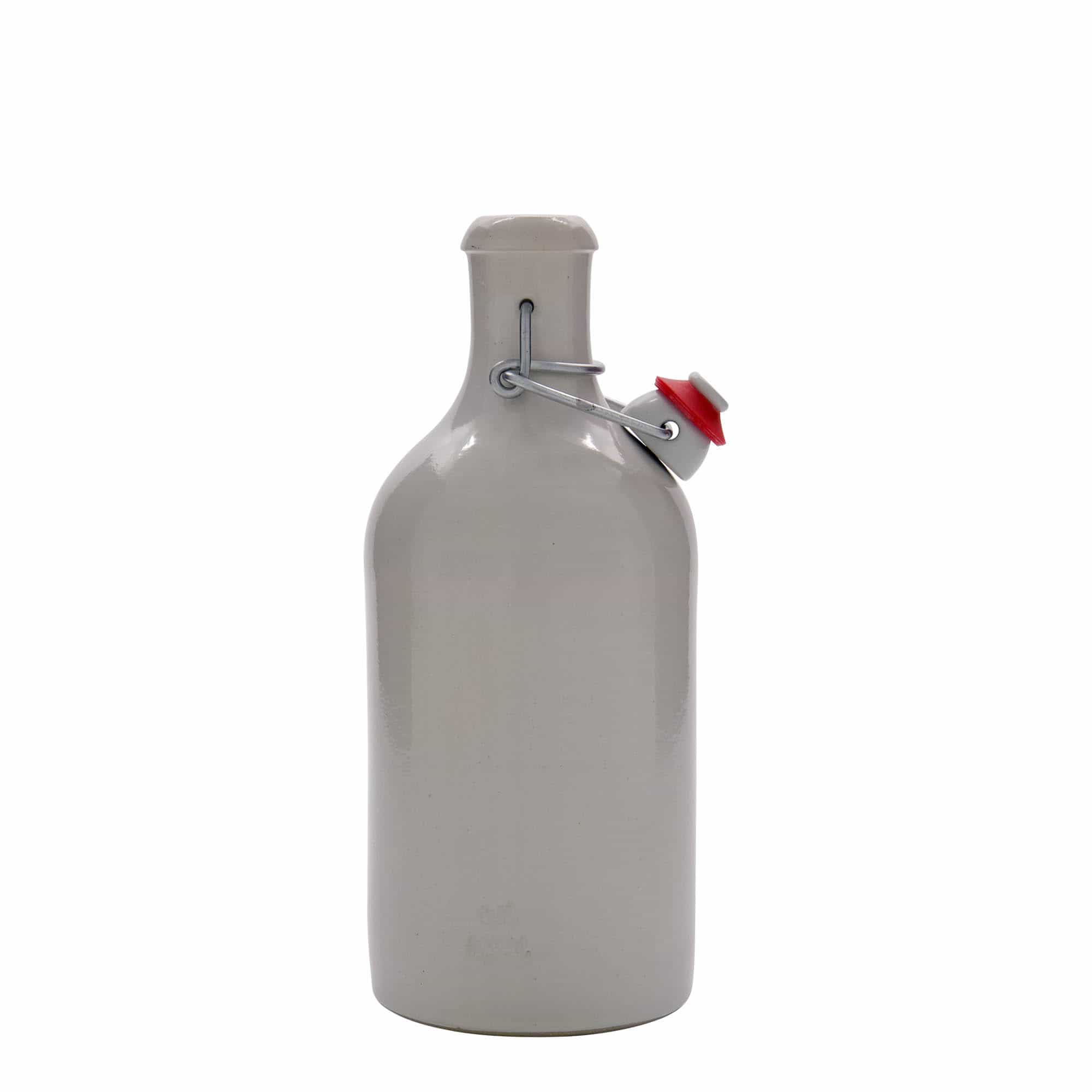 Hliněný džbán 500 ml, keramika, bílý, uzávěr: třmenový uzávěr
