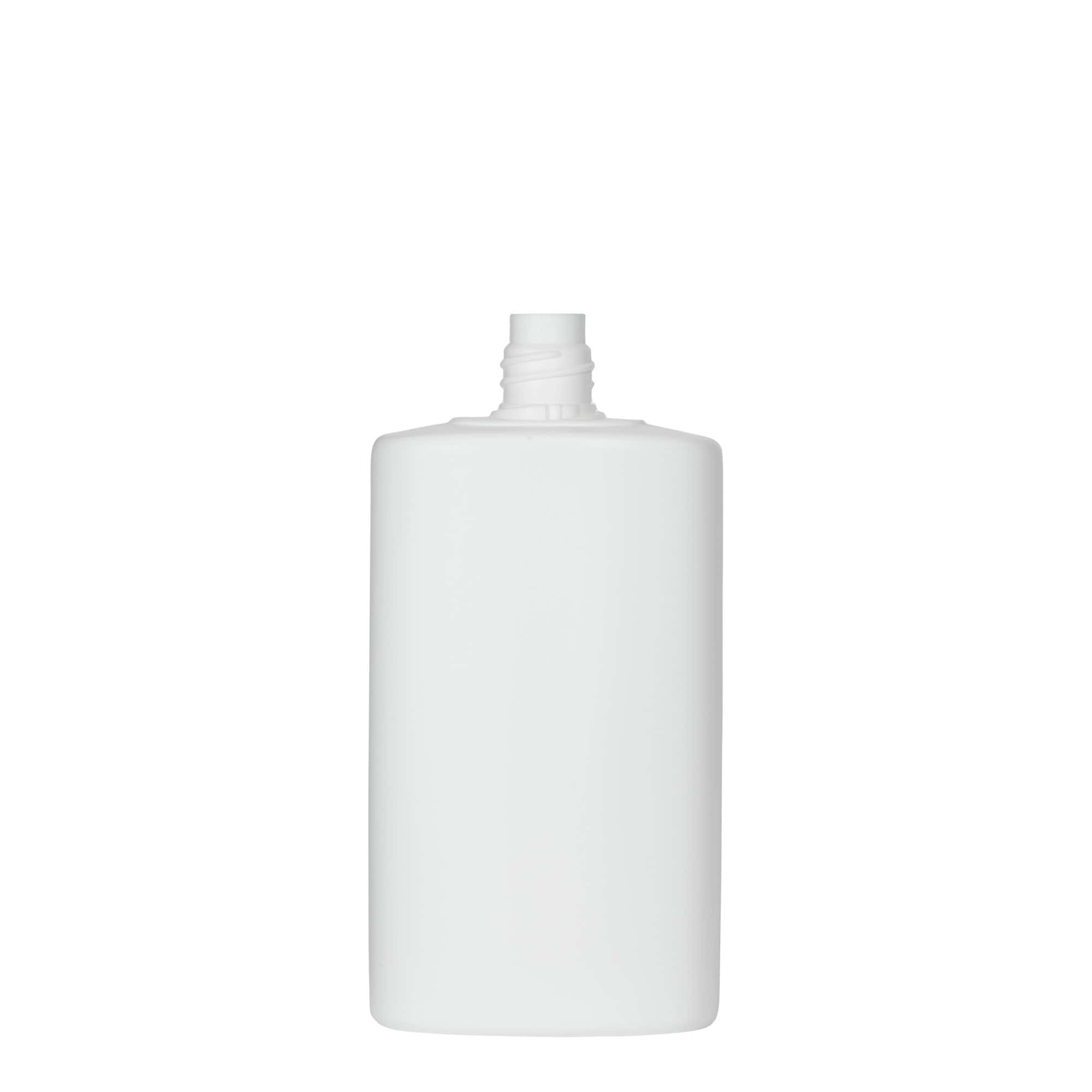 Plastová lahev 250 ml 'Indy', oválná, HDPE, bílá, uzávěr: šroubovací uzávěr