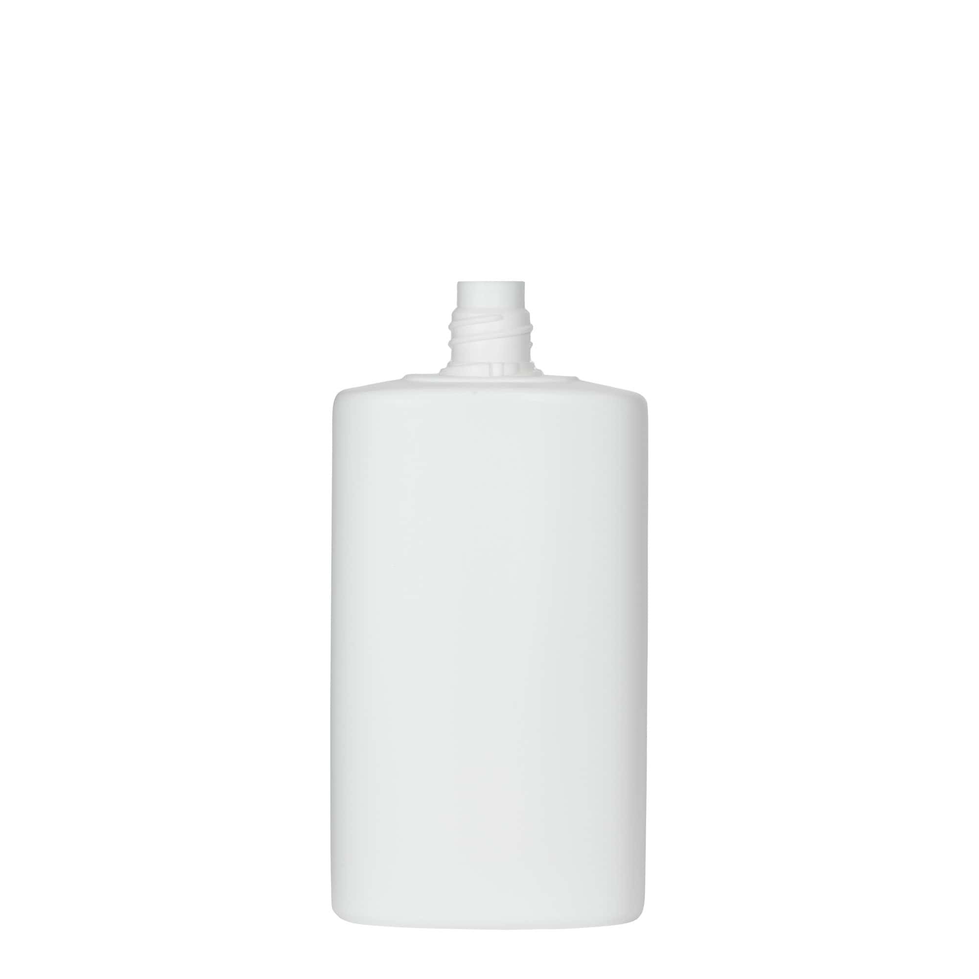 250 ml plastová láhev 'Indy', oválná, HDPE, bílá, hrdlo: závitové uzávěr