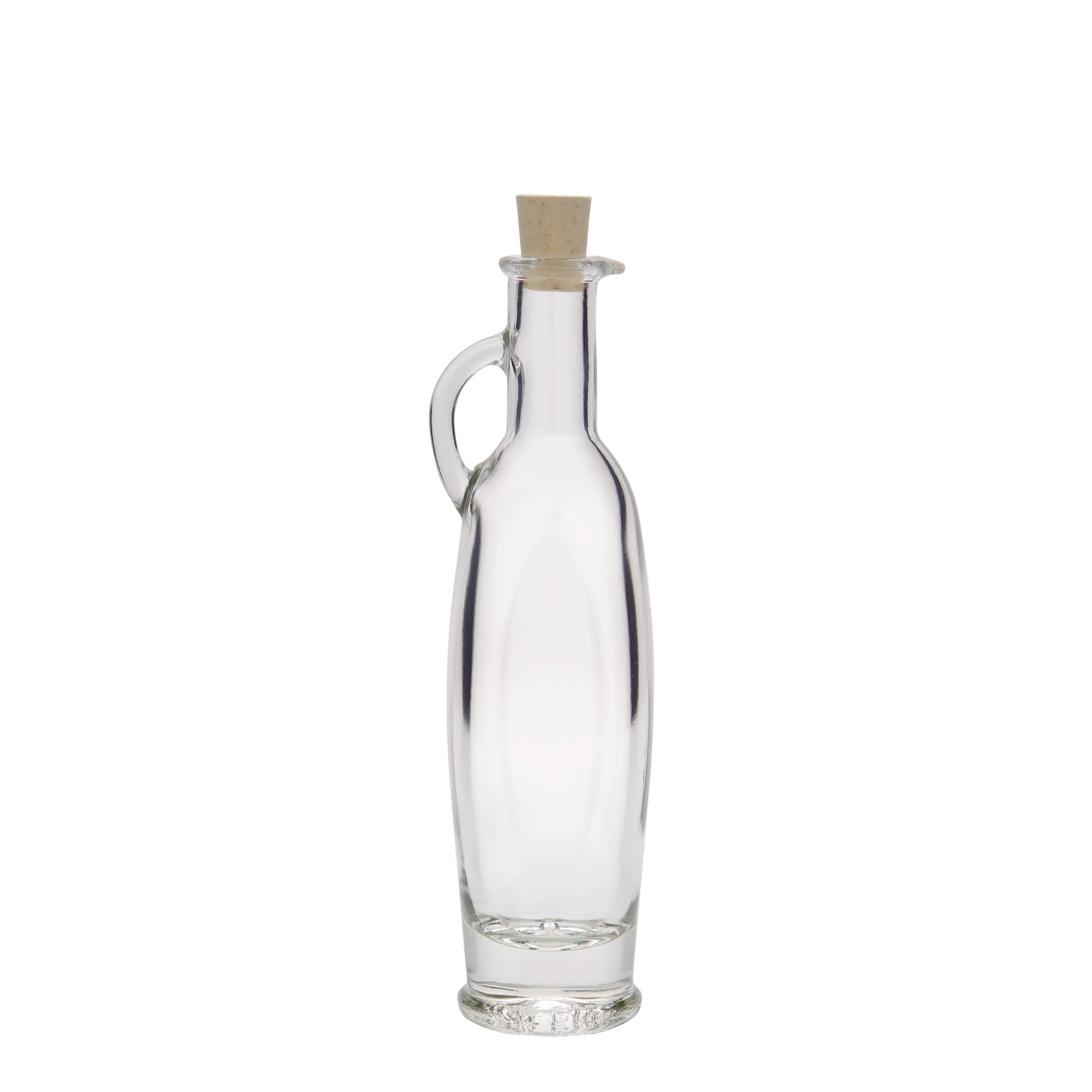 100ml skleněná lahvička 'Eleganta', oválná, hrdlo: korek