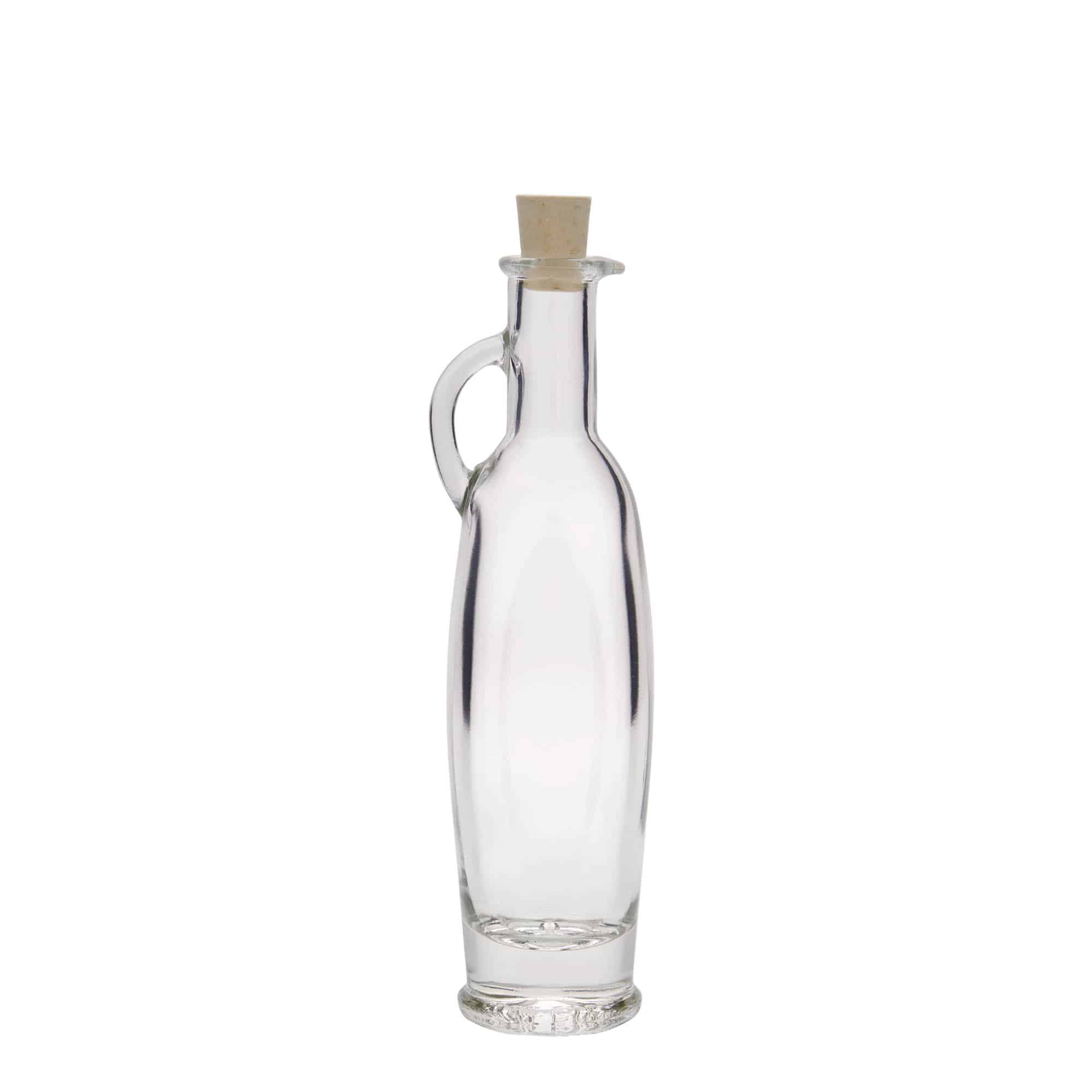 100ml skleněná lahvička „Eleganta“, oválná, hrdlo: korek