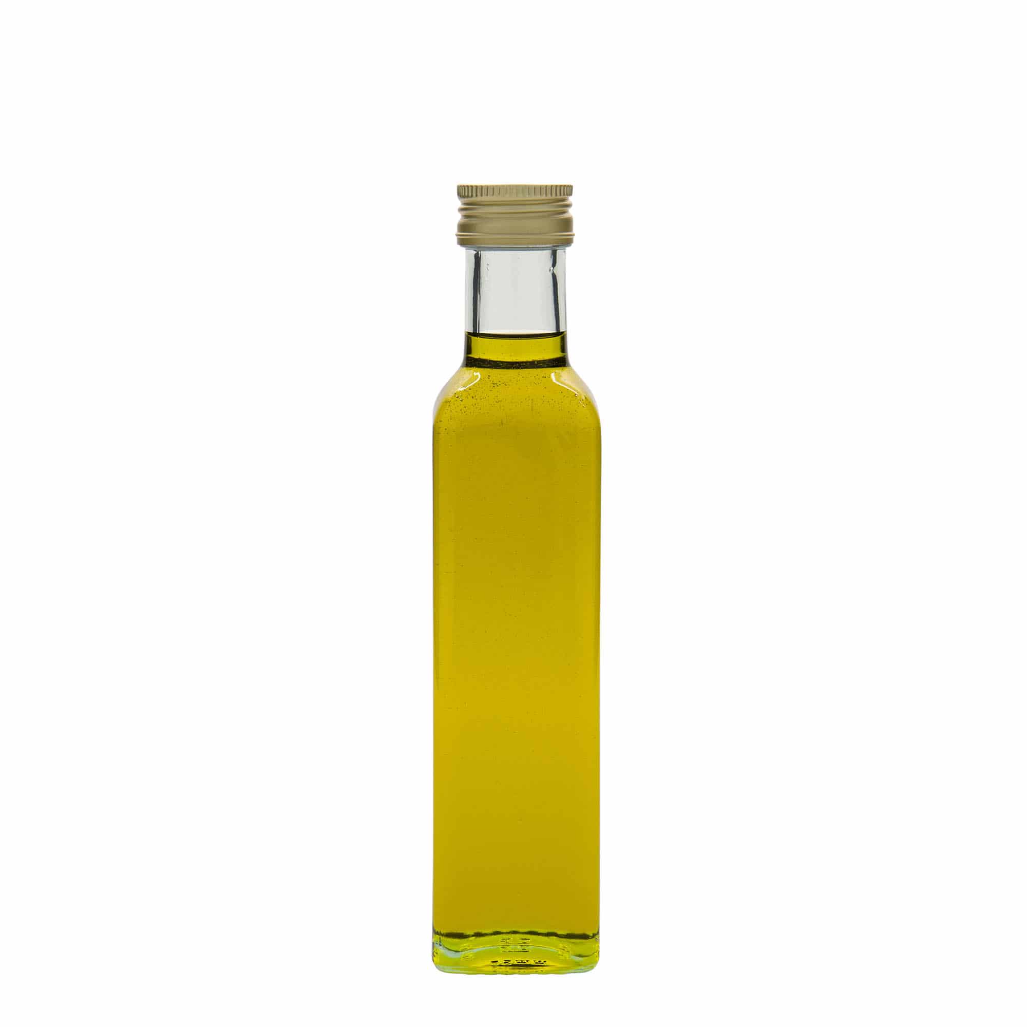 Skleněná lahev 250 ml 'Marasca', čtvercová, uzávěr: PP 31,5
