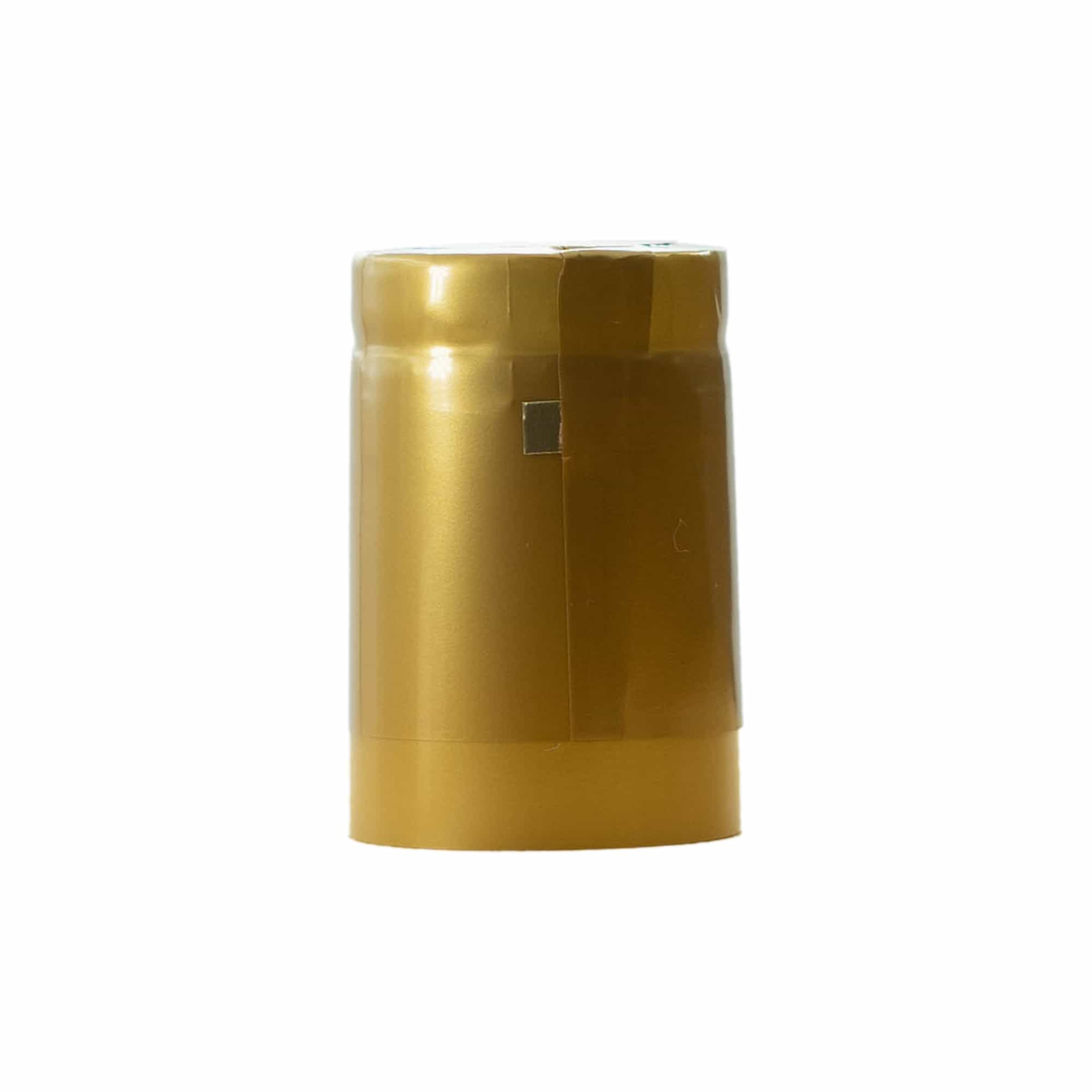 Smršťovací kapsle 32x41, plast PVC, zlatá Smršťovací kapsle 32x41, plast PVC, zlatá
