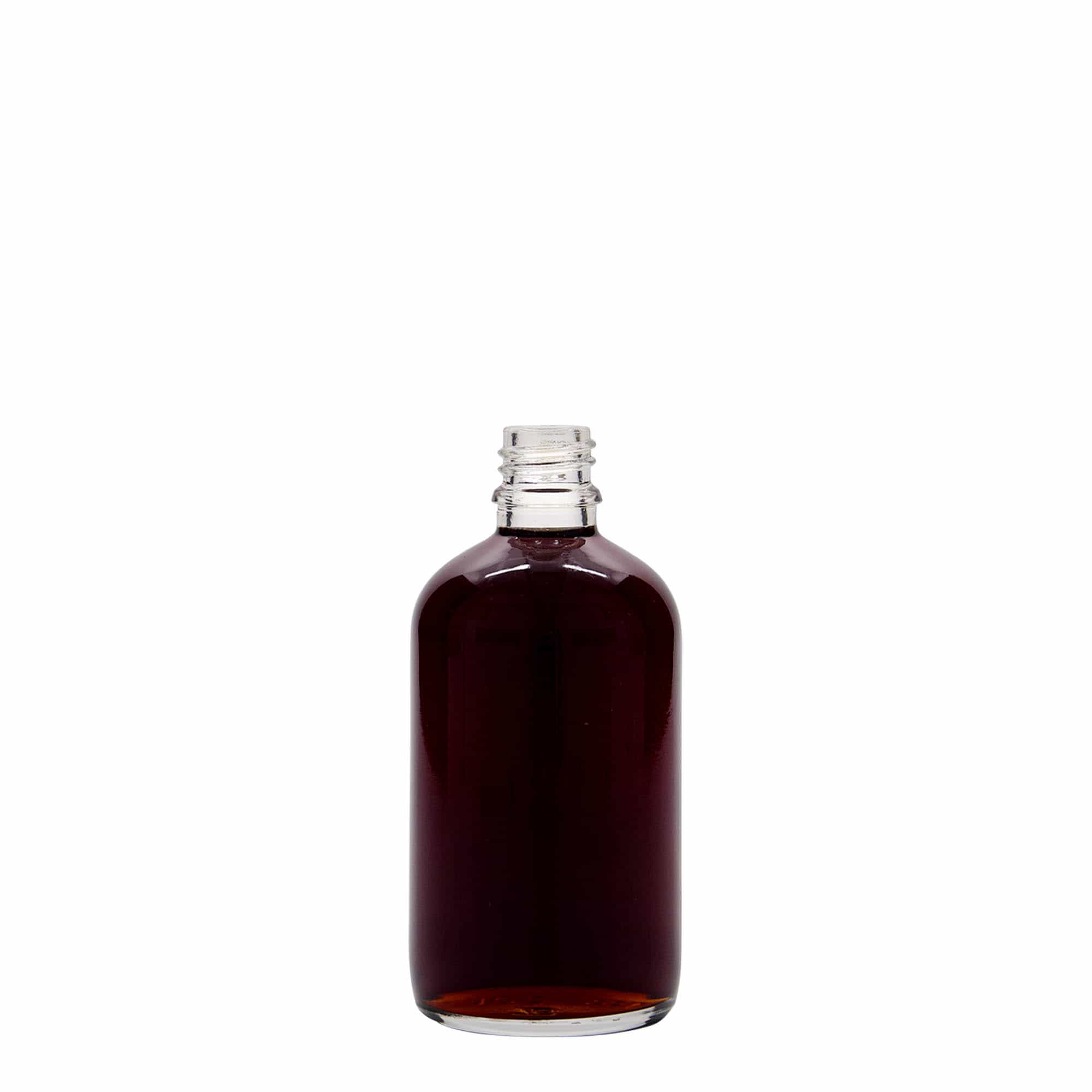 Lékovka 100 ml, sklo, ústí: DIN 18