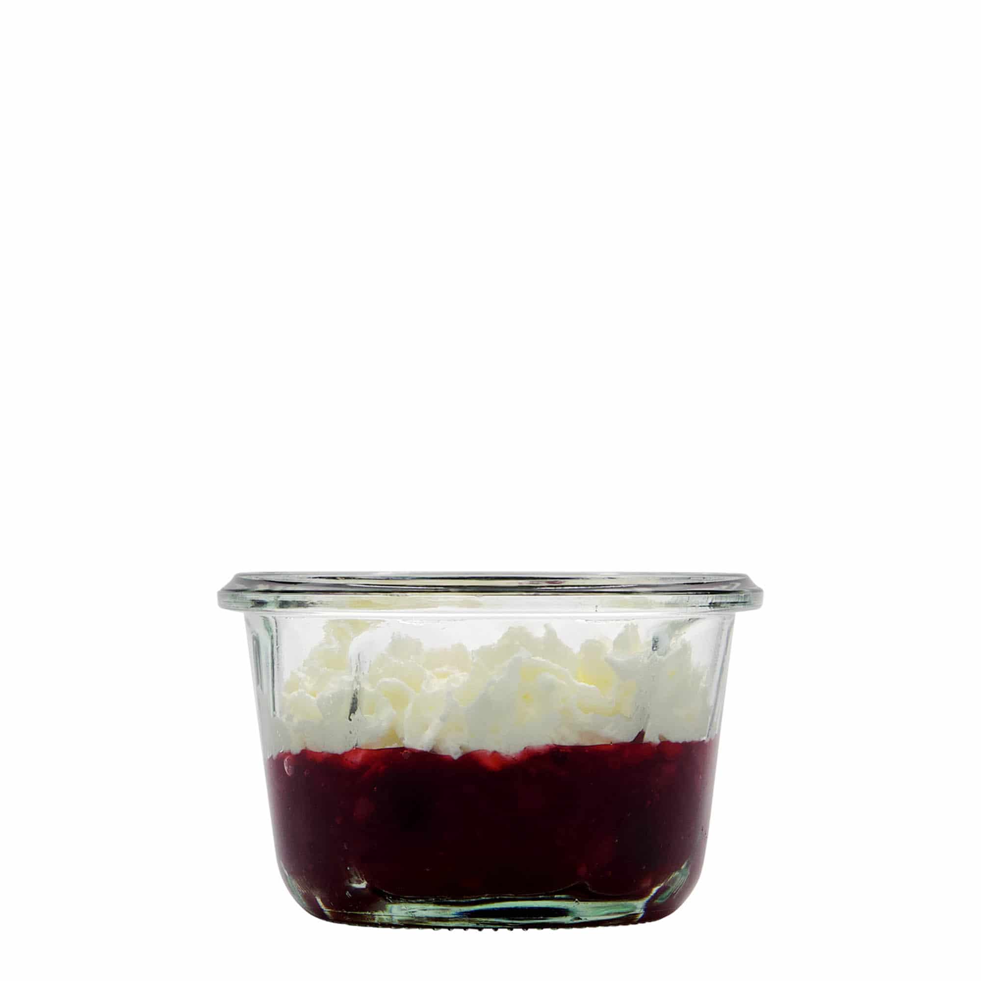 Bábovková skleněná miska WECK 165 ml, uzávěr: kulatý okraj
