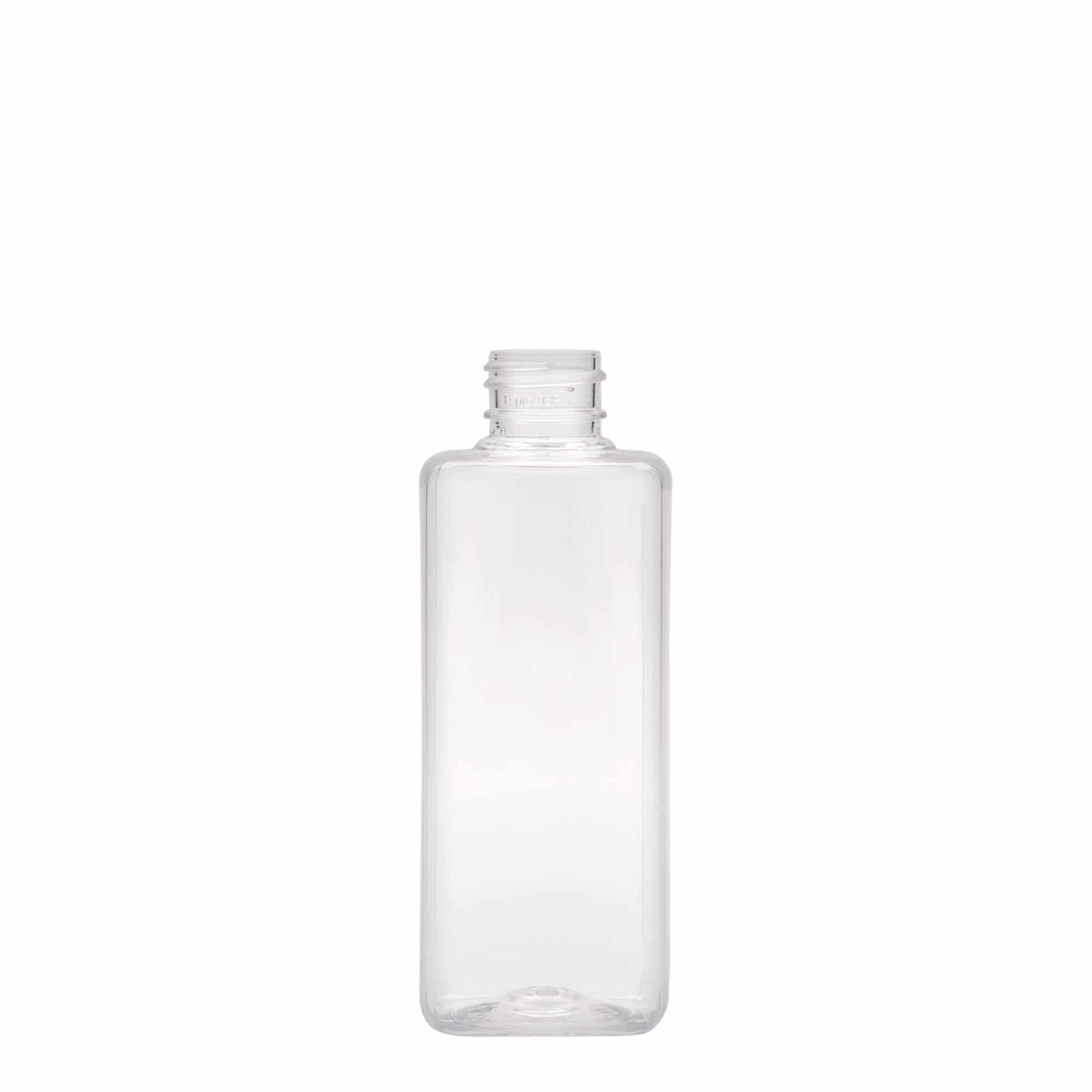 PET lahev 200 ml 'Karl', čtvercová, plast, ústí: GPI 24/410