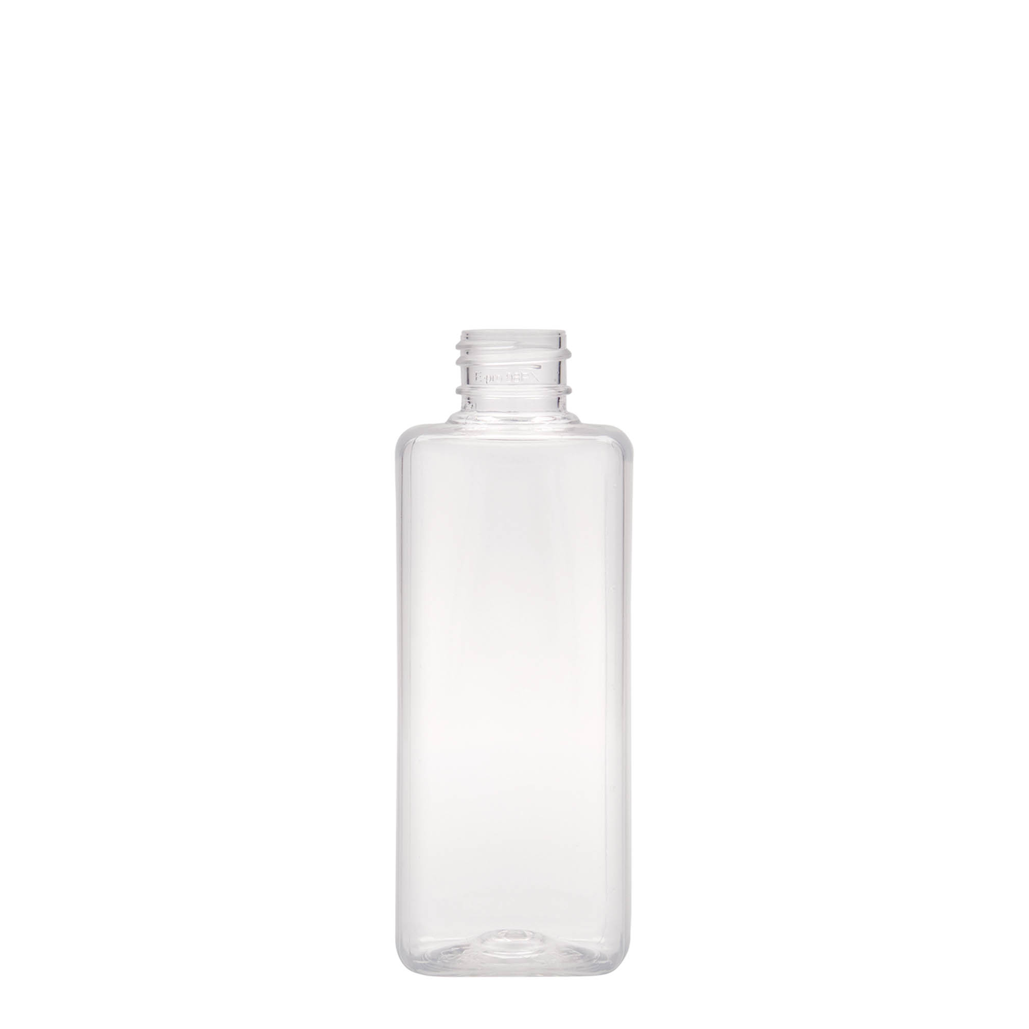 200 ml PET láhev 'Karl', čtvercová, plast, hrdlo: 24/410 200 ml PET láhev 'Karl', čtvercová, plast, hrdlo: 24/410