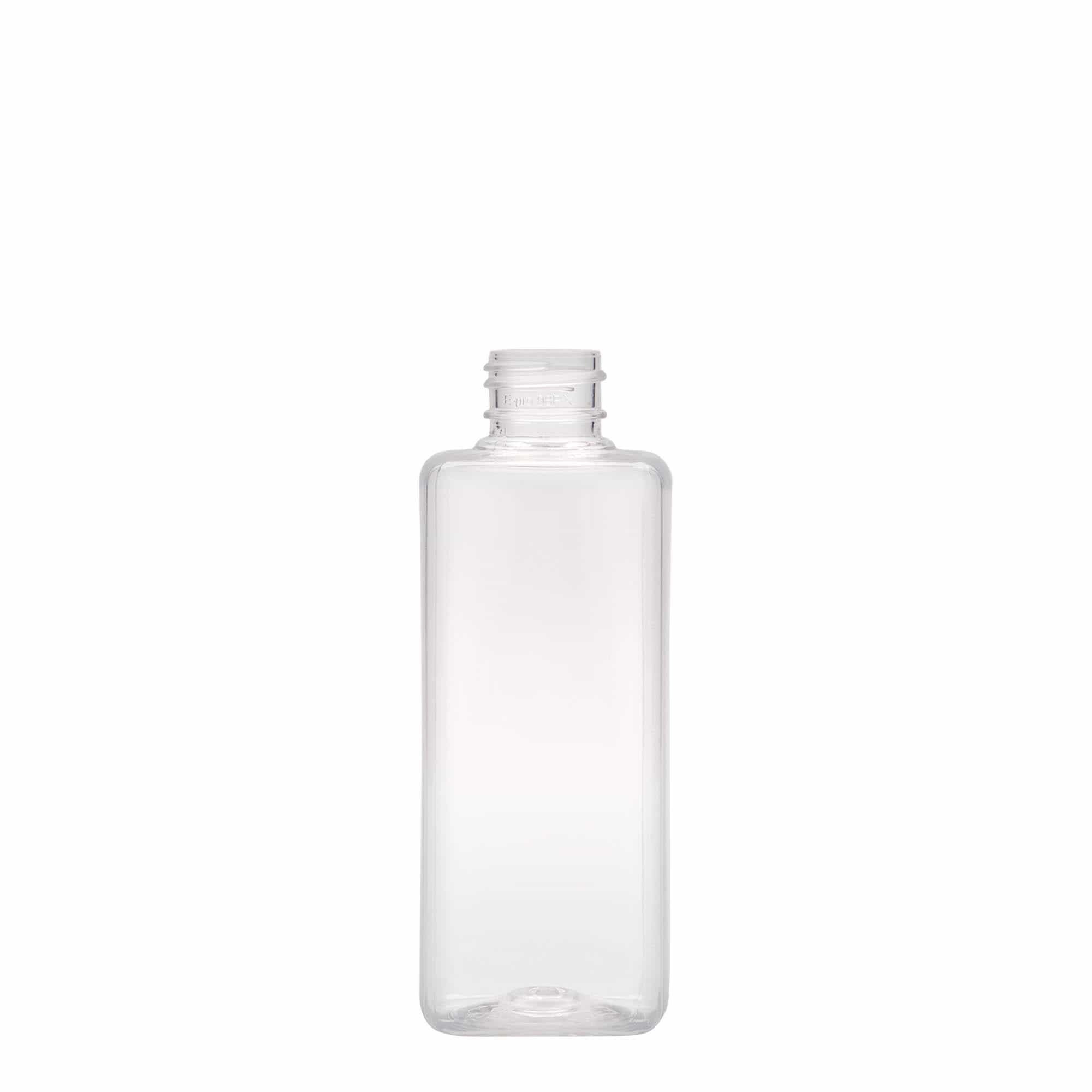 200 ml PET láhev 'Karl', čtvercová, plast, hrdlo: 24/410