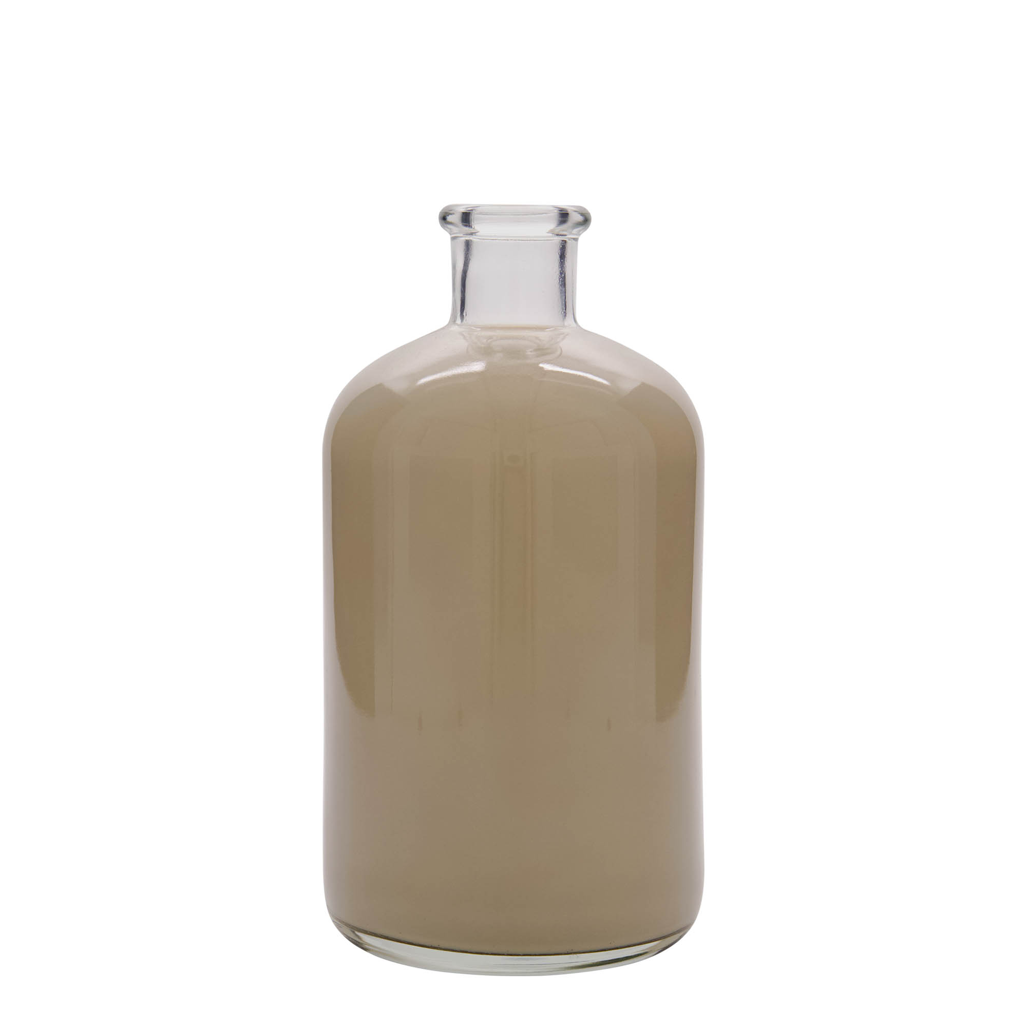 1.000 ml skleněná láhev lékárenská, hrdlo: korek