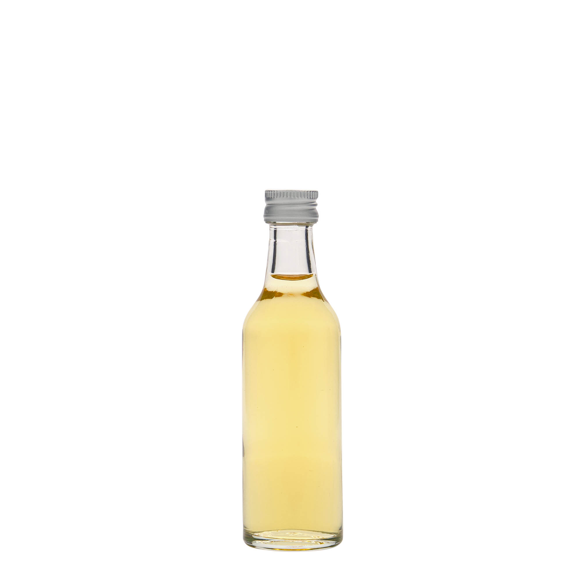 50 ml skleněná láhev s přímým hrdlem, hrdlo: PP 18