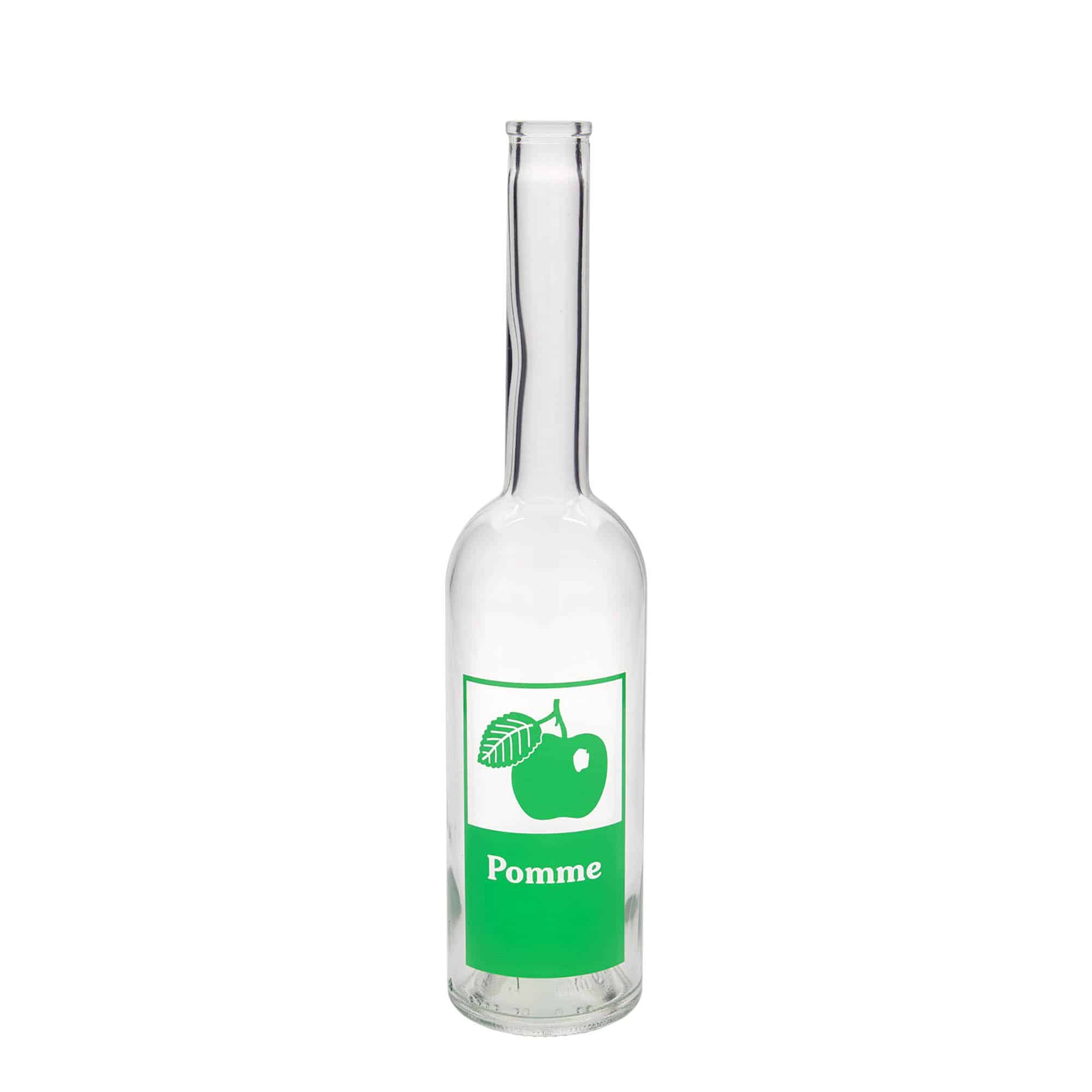 Skleněná lahev 500 ml 'Opera', motiv: Pomme, uzávěr: korek