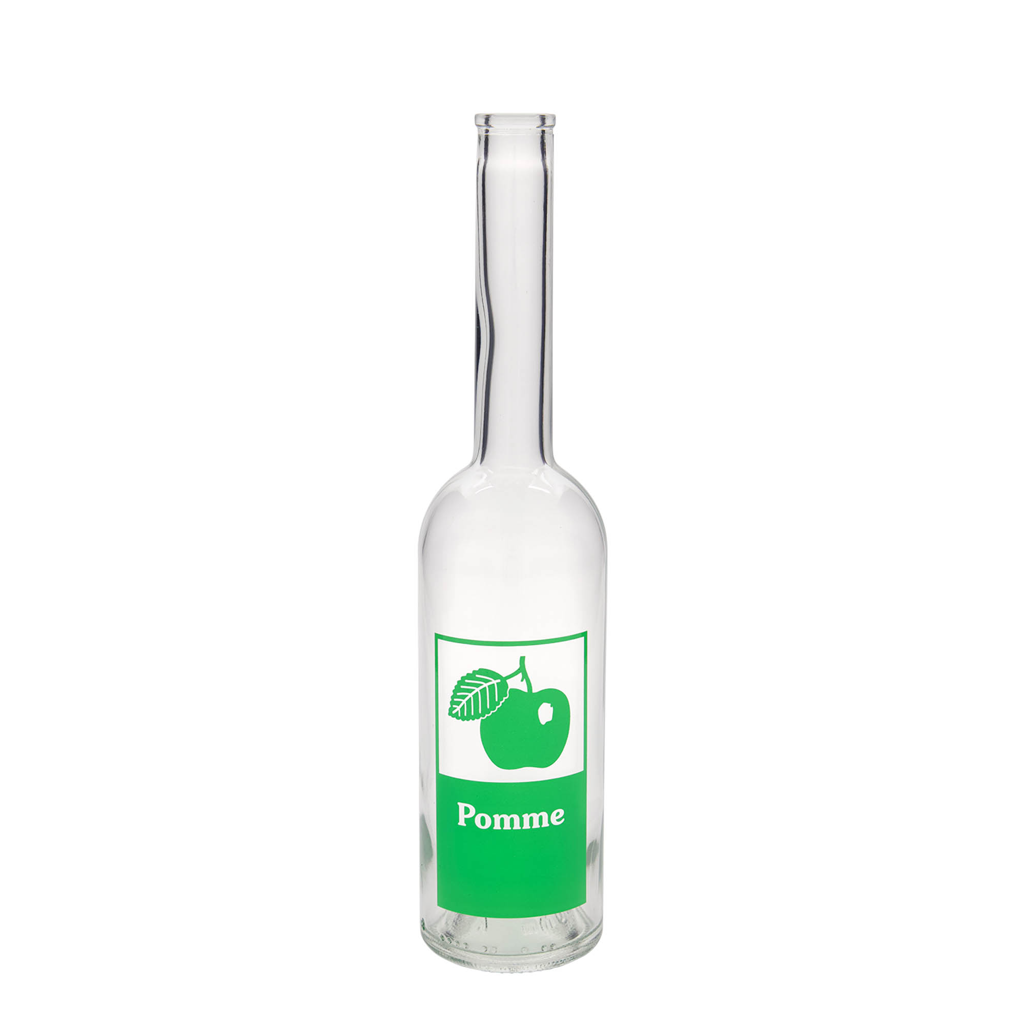 500 ml skleněná láhev 'Opera', motiv: jablko, uzávěr: korek 500 ml skleněná láhev 'Opera', motiv: jablko, uzávěr: korek