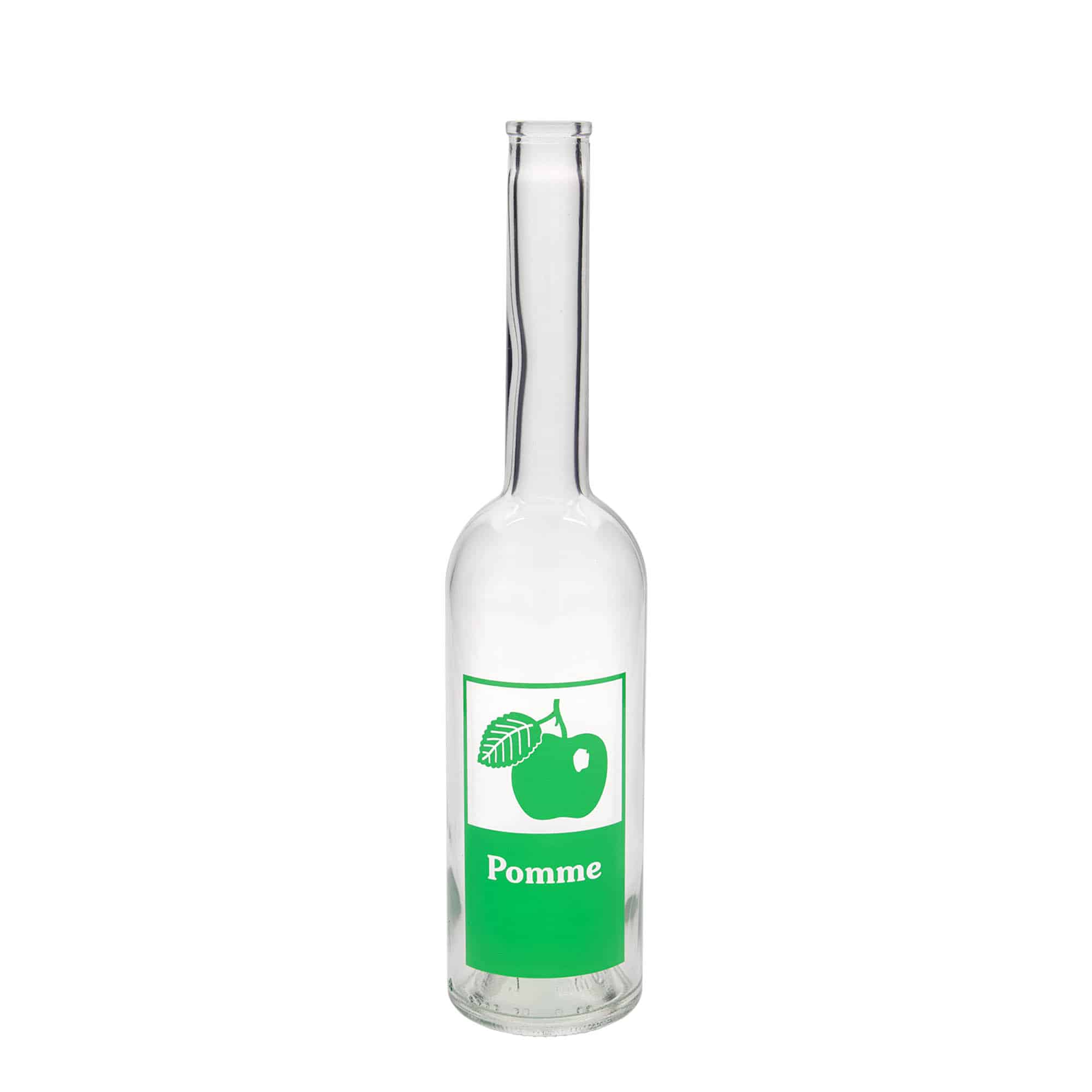 500 ml skleněná láhev „Opera“, motiv: jablko, uzávěr: korek