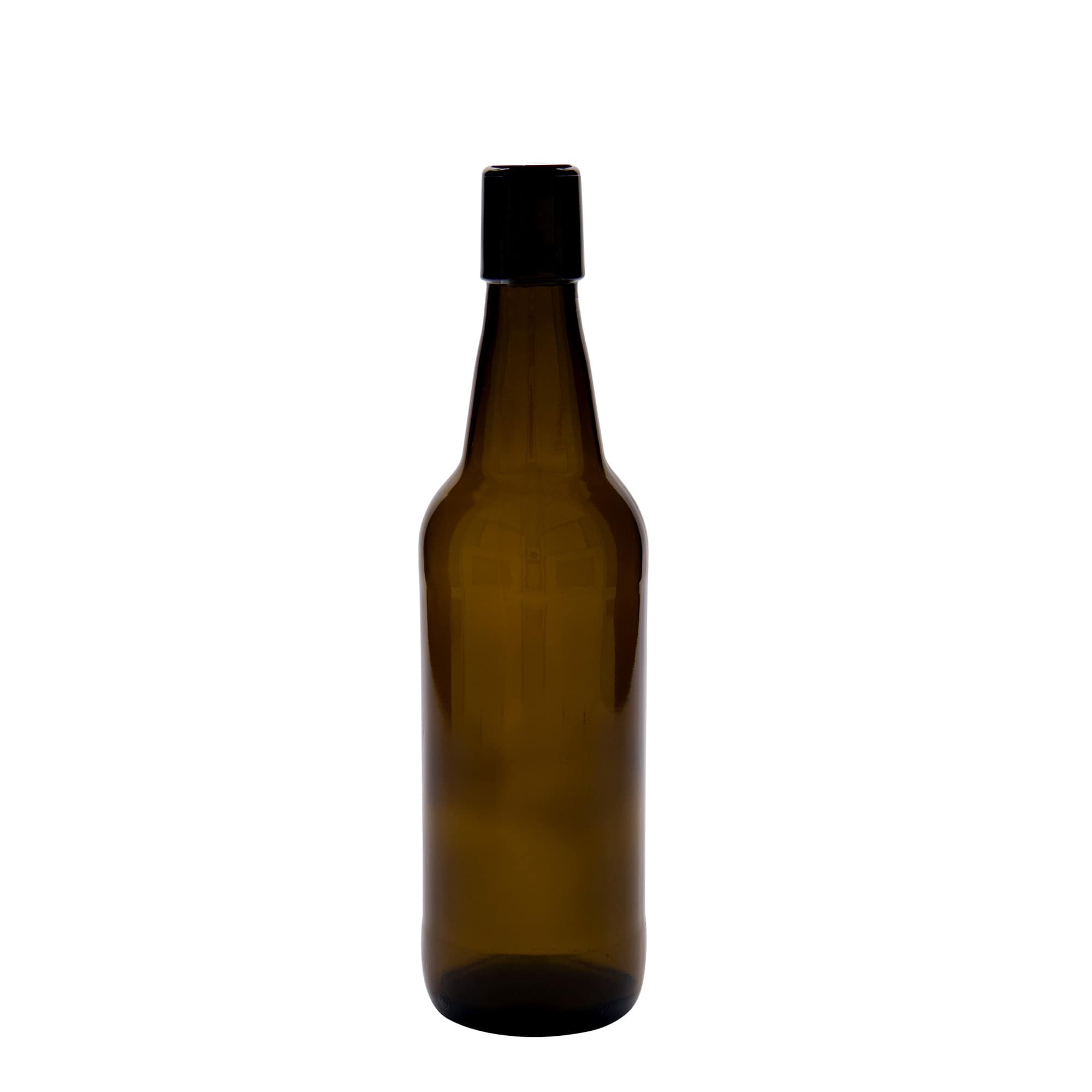 500 ml pivní láhev, sklo, hnědá, hrdlo: pákové uzavírání