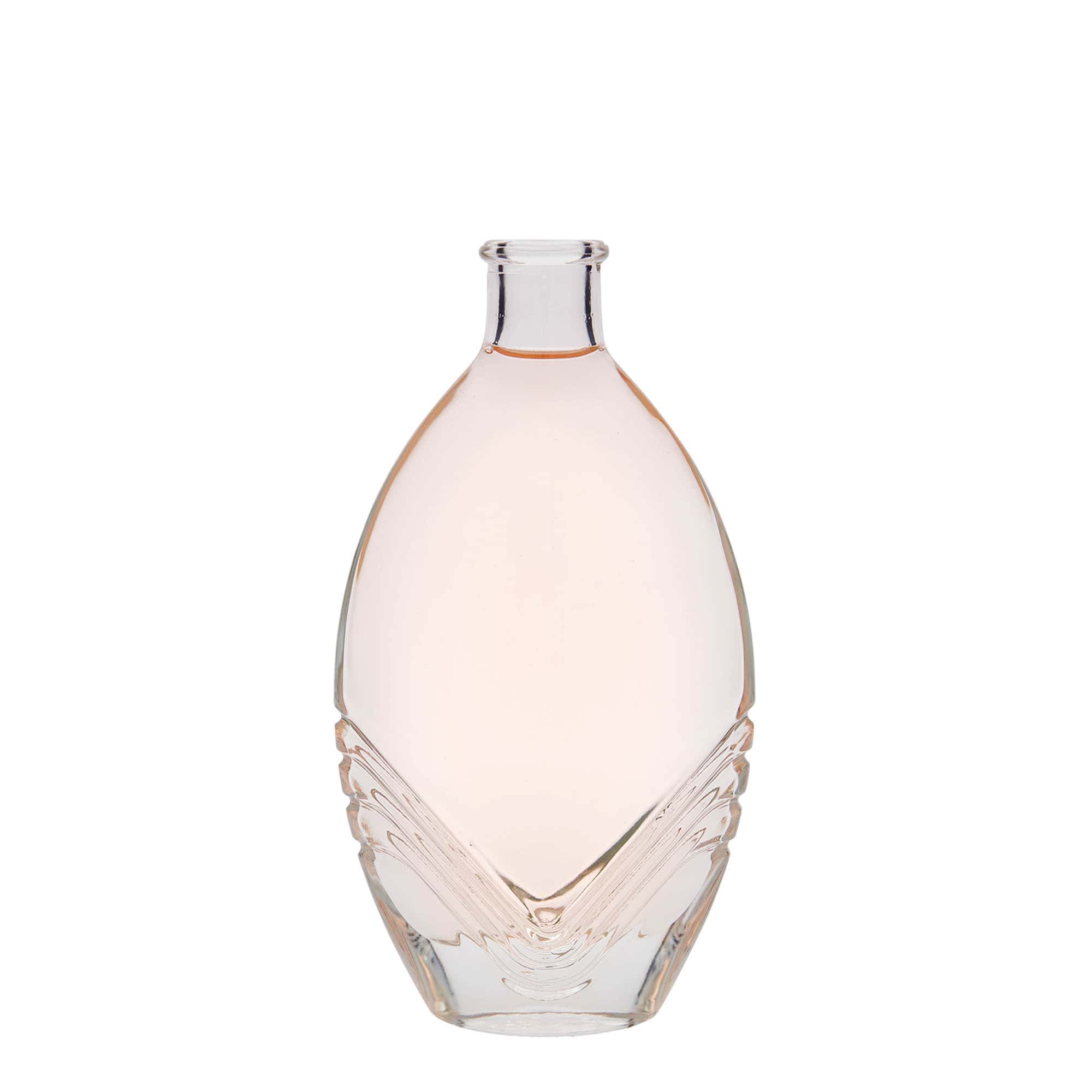 200 ml skleněná láhev 'Florence', oválná, hrdlo: korek