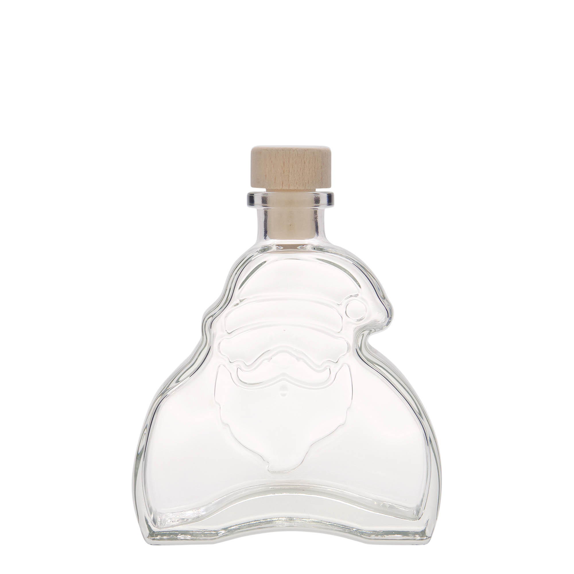 200 ml skleněná lahvička 'Santa Claus', hrdlo: korek