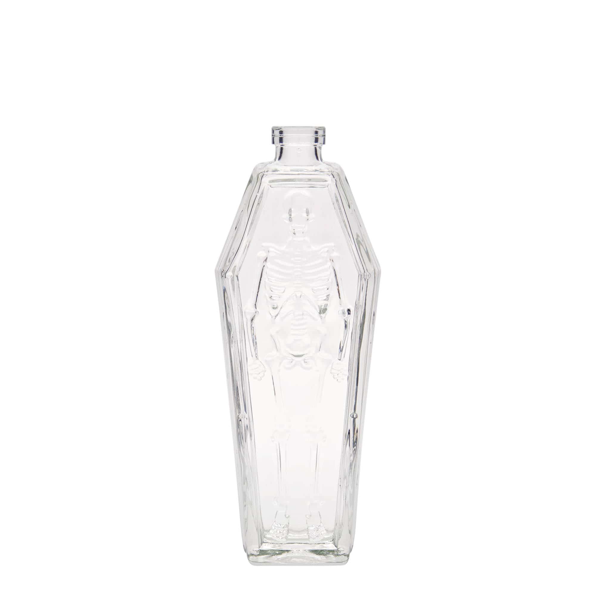 200 ml skleněná láhev 'rakve', hrdlo: korek