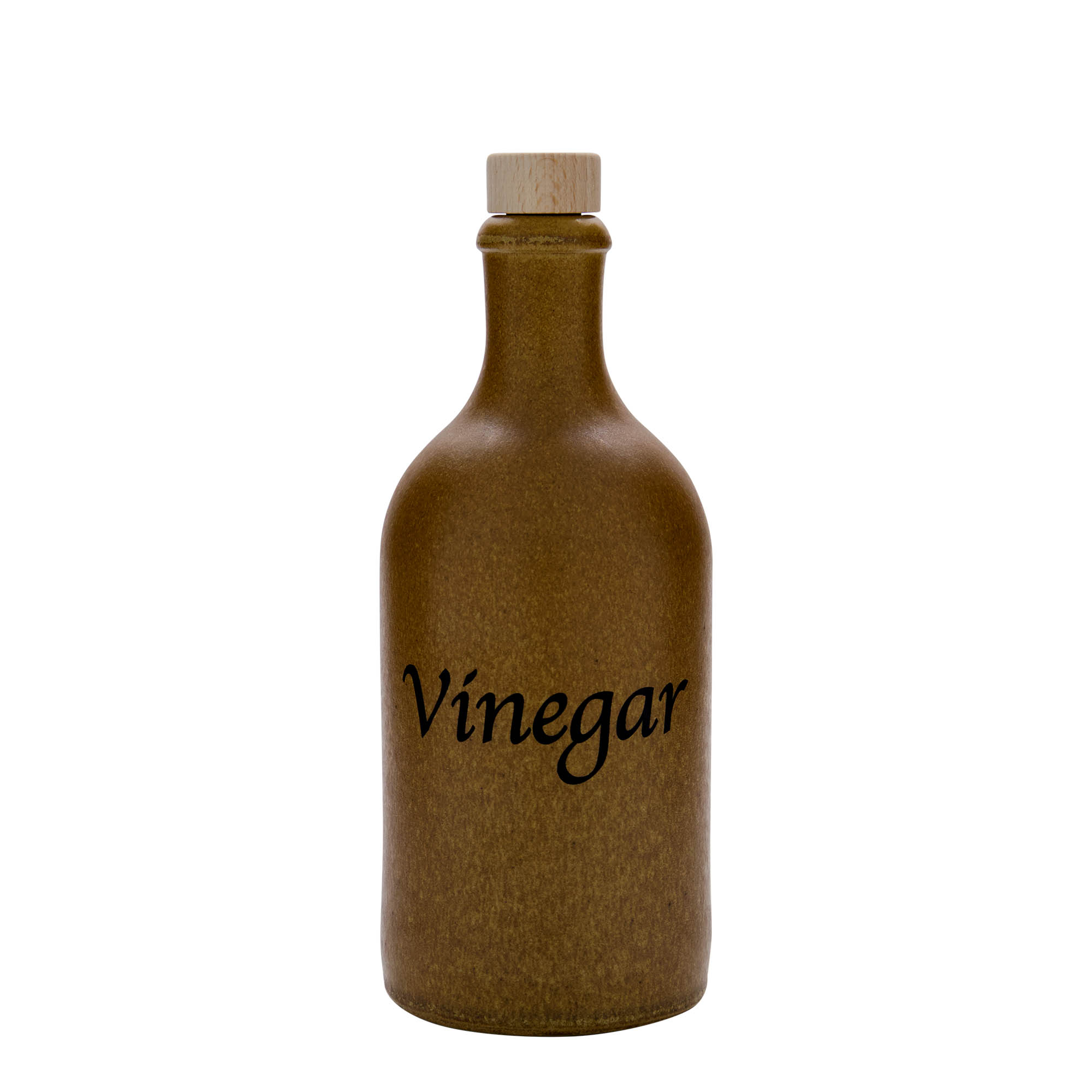 500 ml hliněný džbán, motiv: ocet, kamenina, hnědá-křišťálová, hrdlo: korek