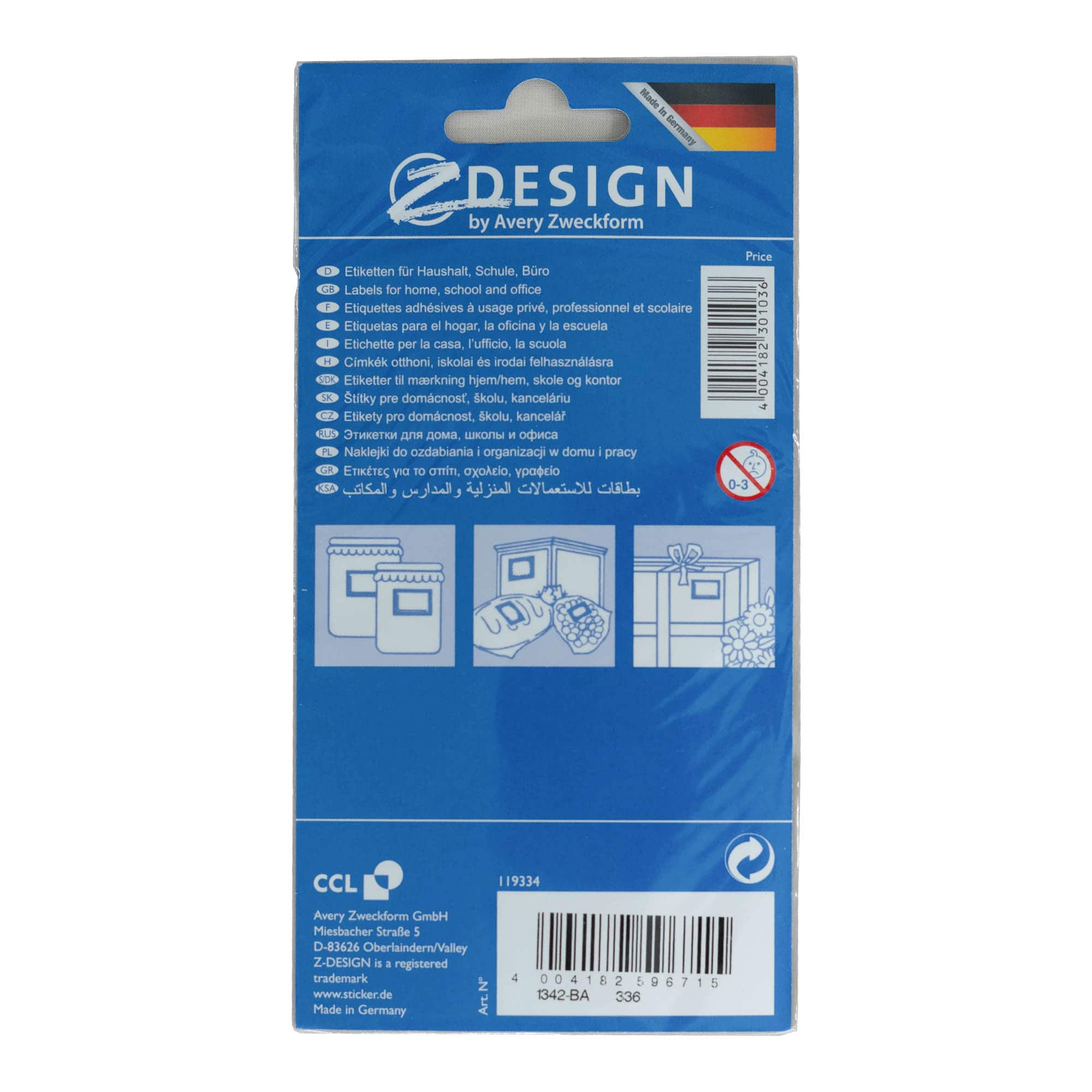 Zweckform etikety „Rámeček ovoce“, obdélníkové, papír, vícebarevné