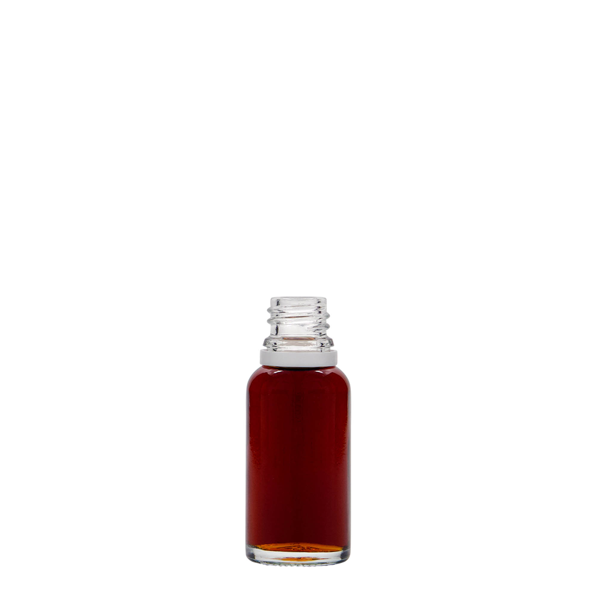 20 ml lékárenská lahvička, sklo, hrdlo: DIN 18