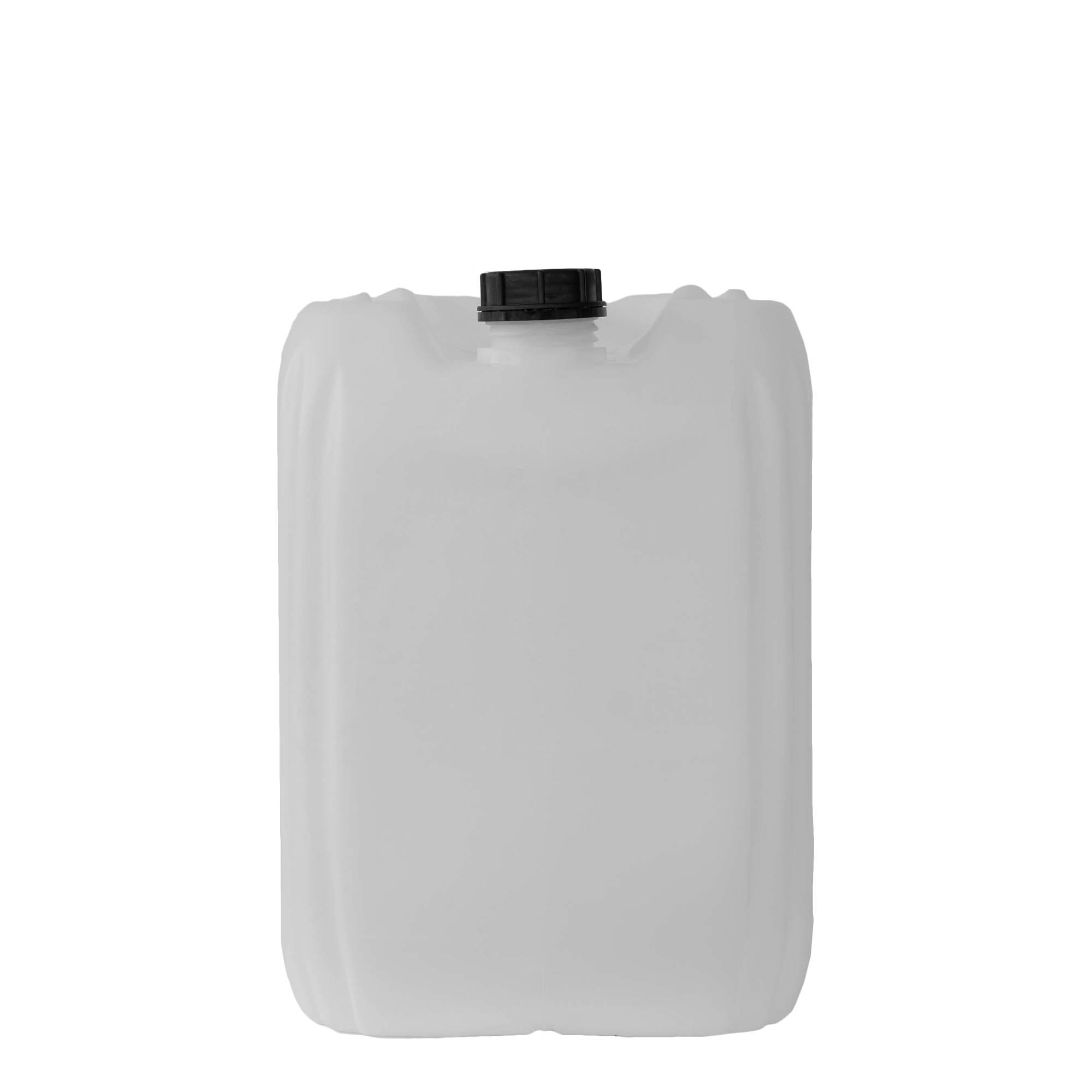 30 l kanystr, obdélníkový, HDPE plast, přírodní, hrdlo: ND 60
