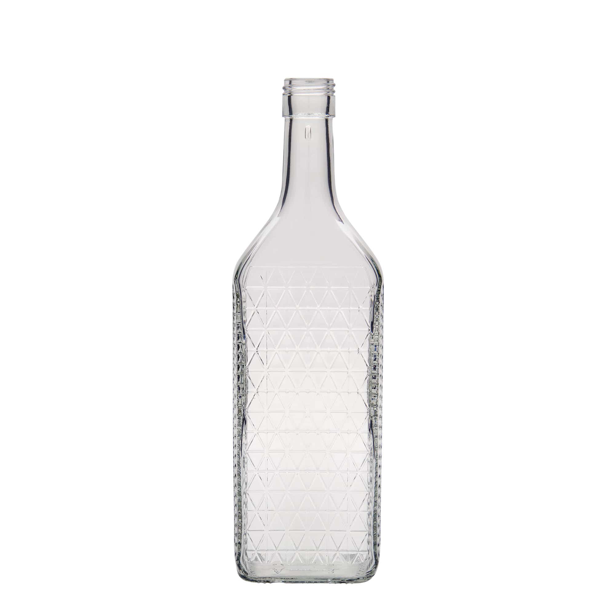 700 ml skleněná láhev 'Caruso', obdélníková, hrdlo: PP 31,5