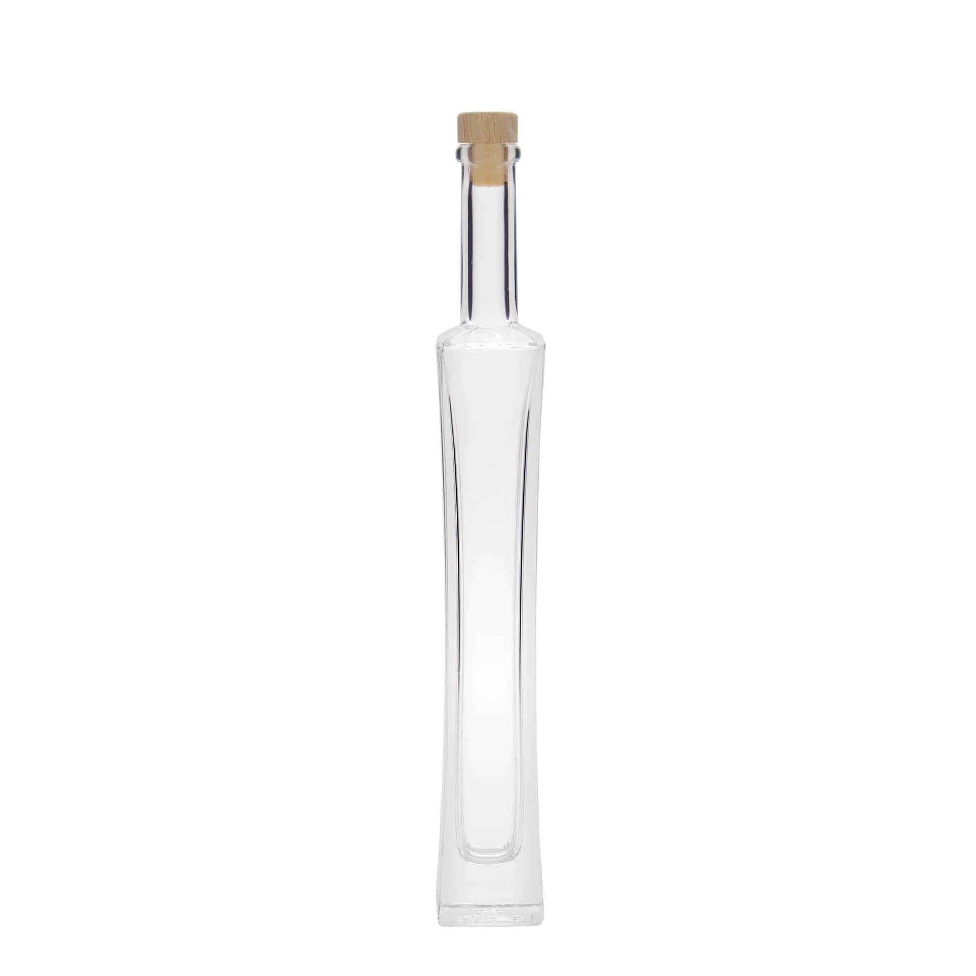 Skleněná lahev 100 ml 'Koko', čtvercová, uzávěr: korek