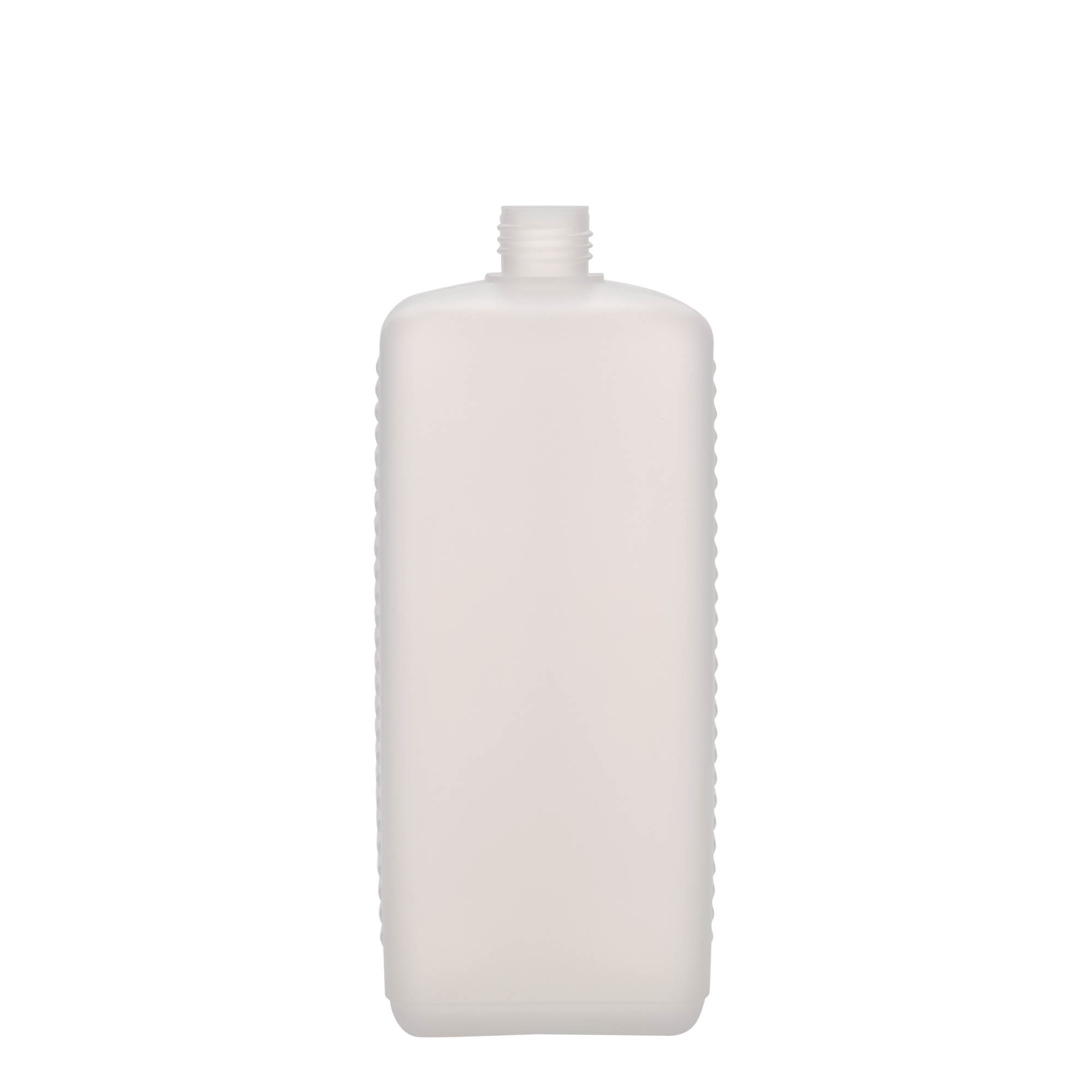 1.000 ml kanystr, obdélníkový, HDPE plast, přírodní, hrdlo: DIN 25 EPE
