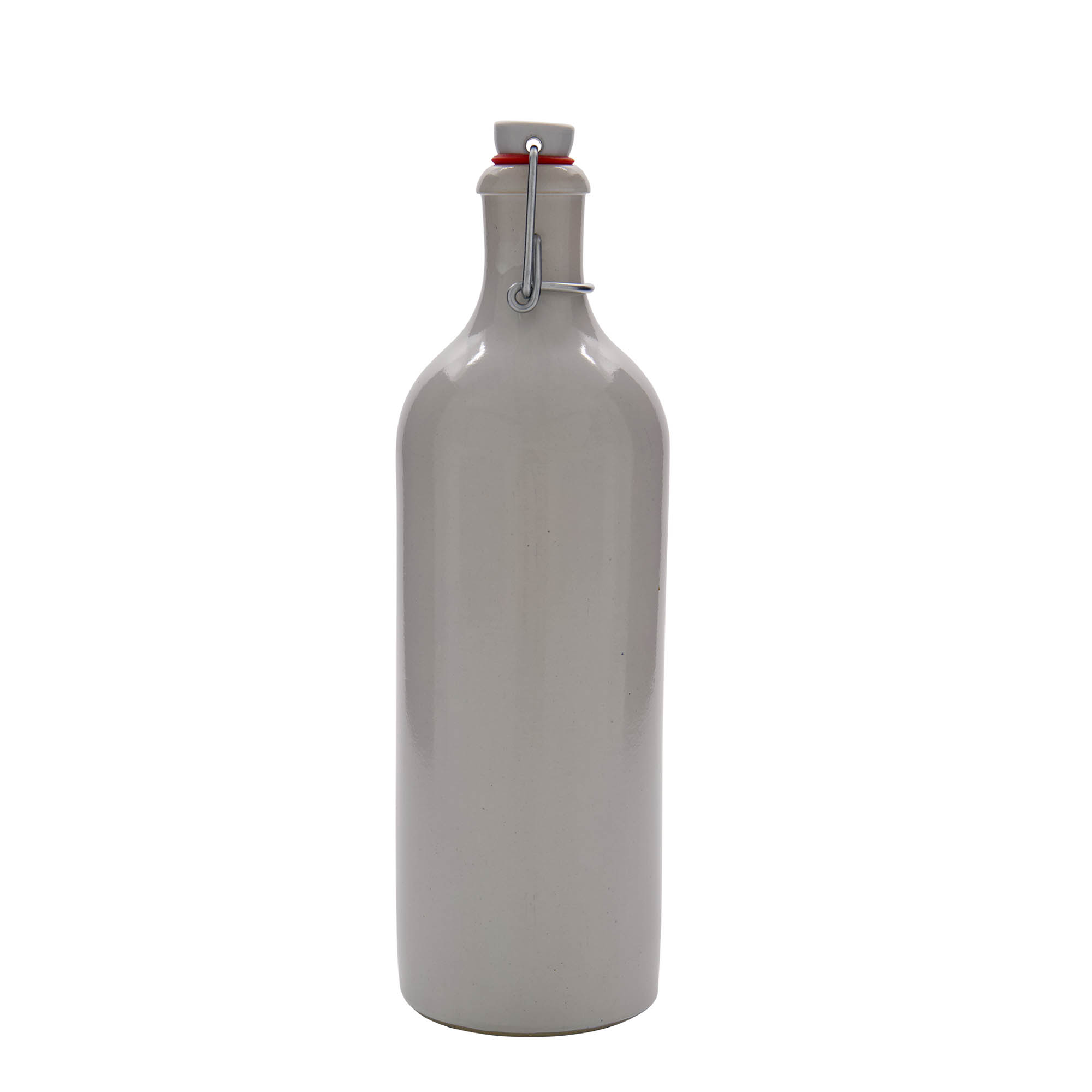 750 ml hliněná džbán, kamenina, bílá, hrdlo: uzávěr s pákou