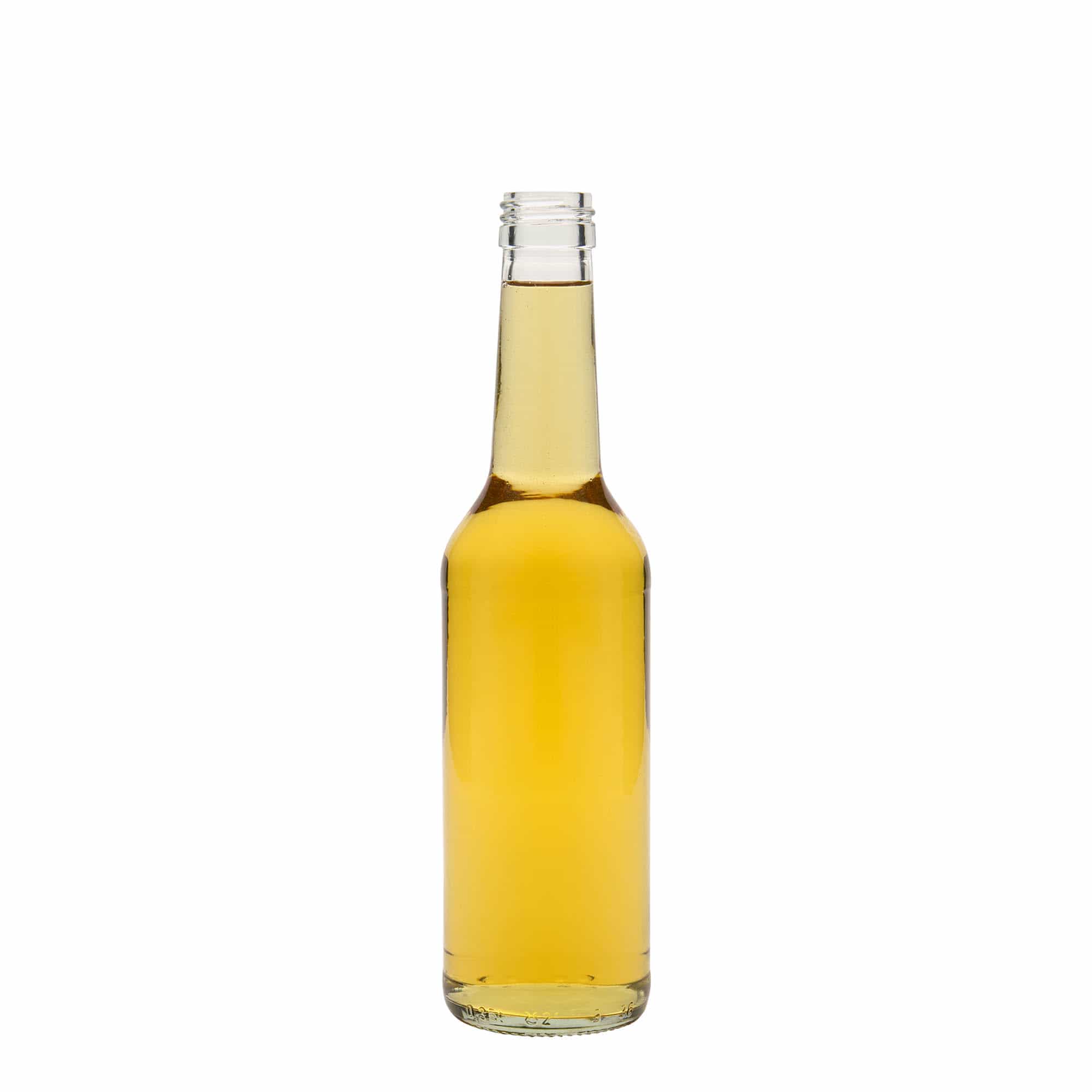 350 ml skleněná láhev s přímým hrdlem, hrdlo: PP 28