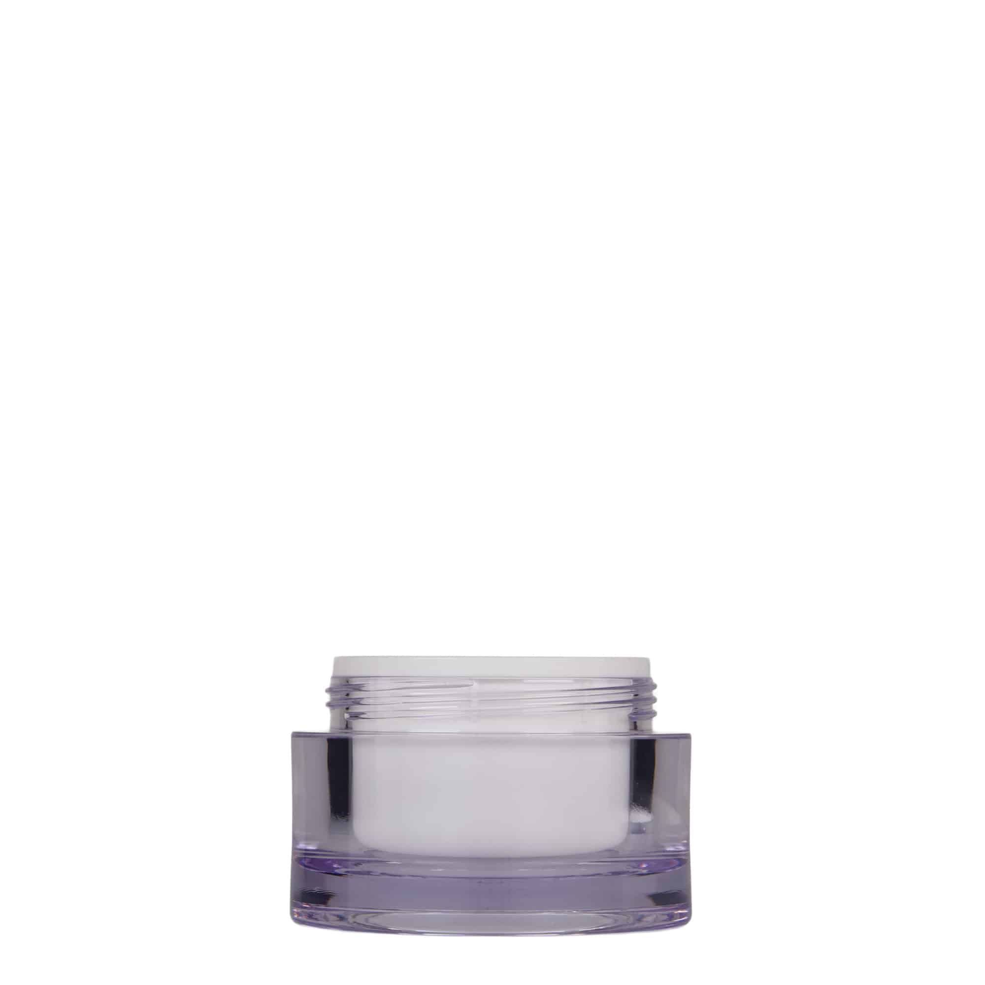 Kelímek 50 ml, plast SAN, bílý, uzávěr: šroubovací uzávěr