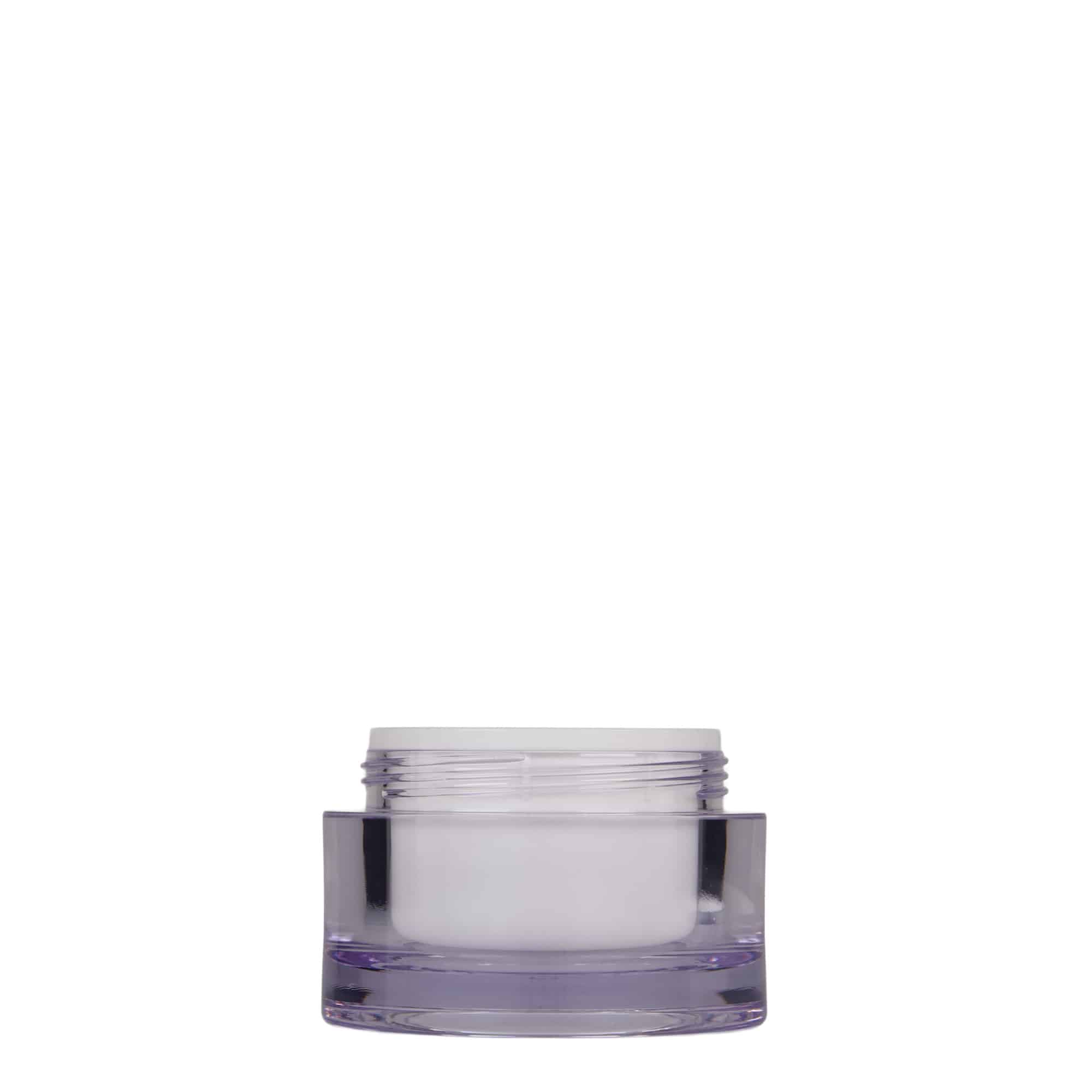 50 ml kelímek, SAN-plast, bílý, hrdlo: závitové uzávěr