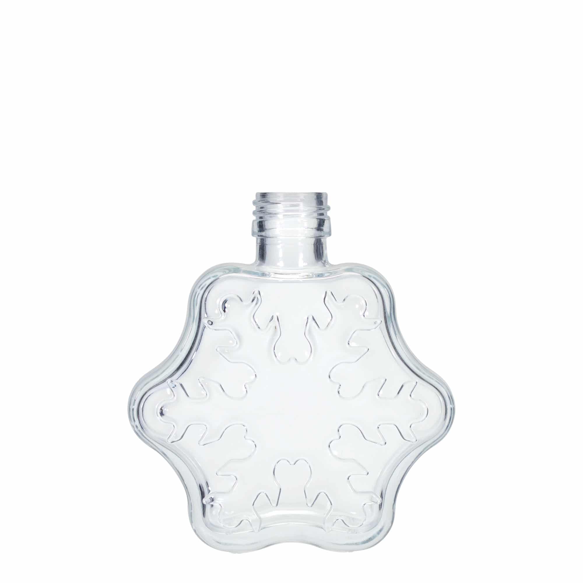200 ml skleněná láhev 'Sněhová vločka', hrdlo: PP 28 200 ml skleněná láhev 'Sněhová vločka', hrdlo: PP 28