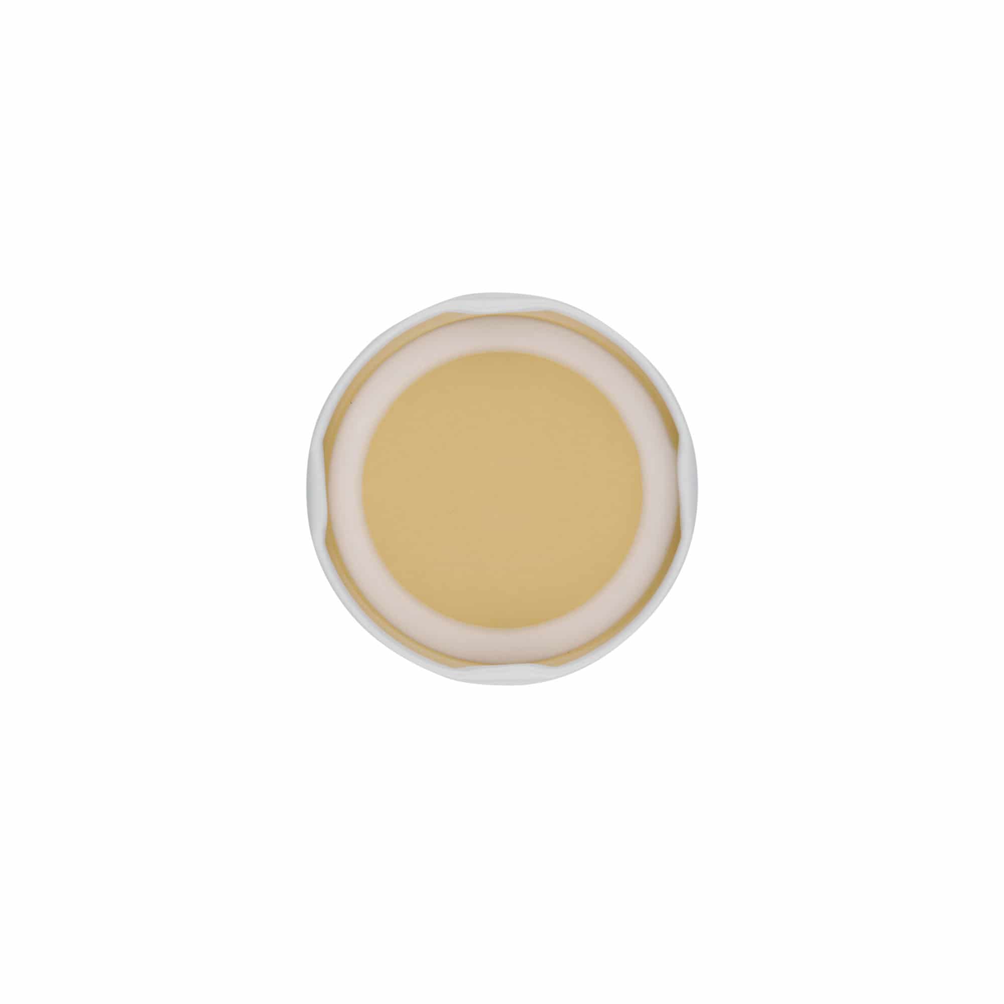 Twist-Off víčko, bílý plech, bílé, pro hrdlo: TO 58